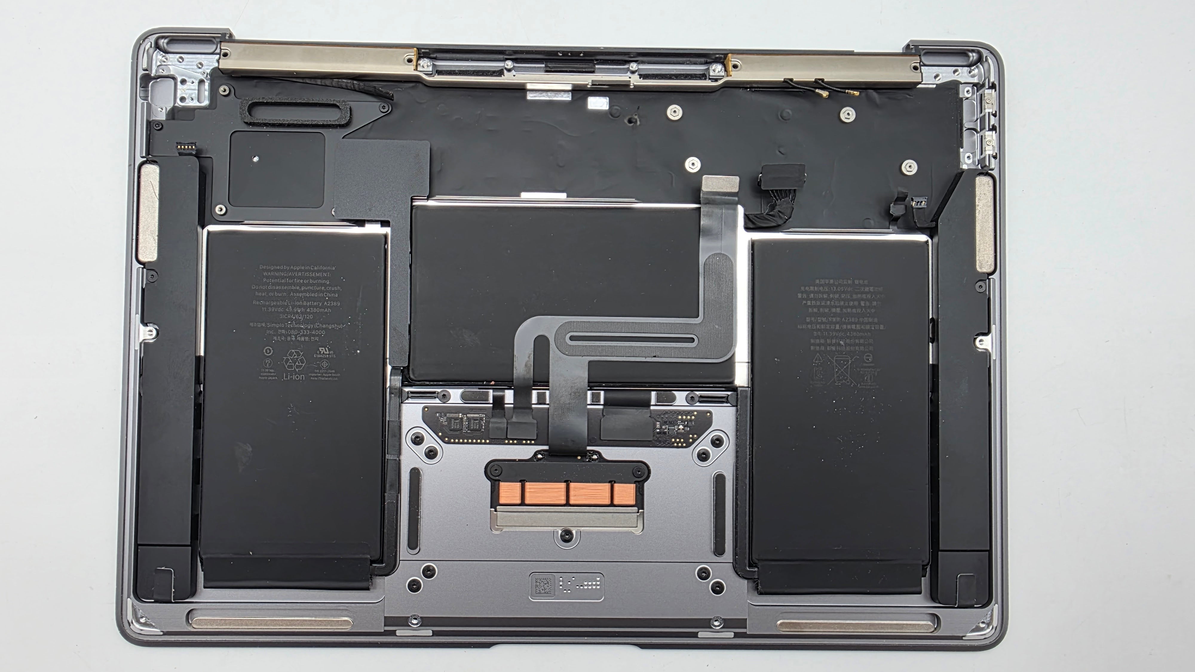 MacBook Air 13" 2020 A2337 Topcase QWERTZ Trackpad Tastatur Grau #T913