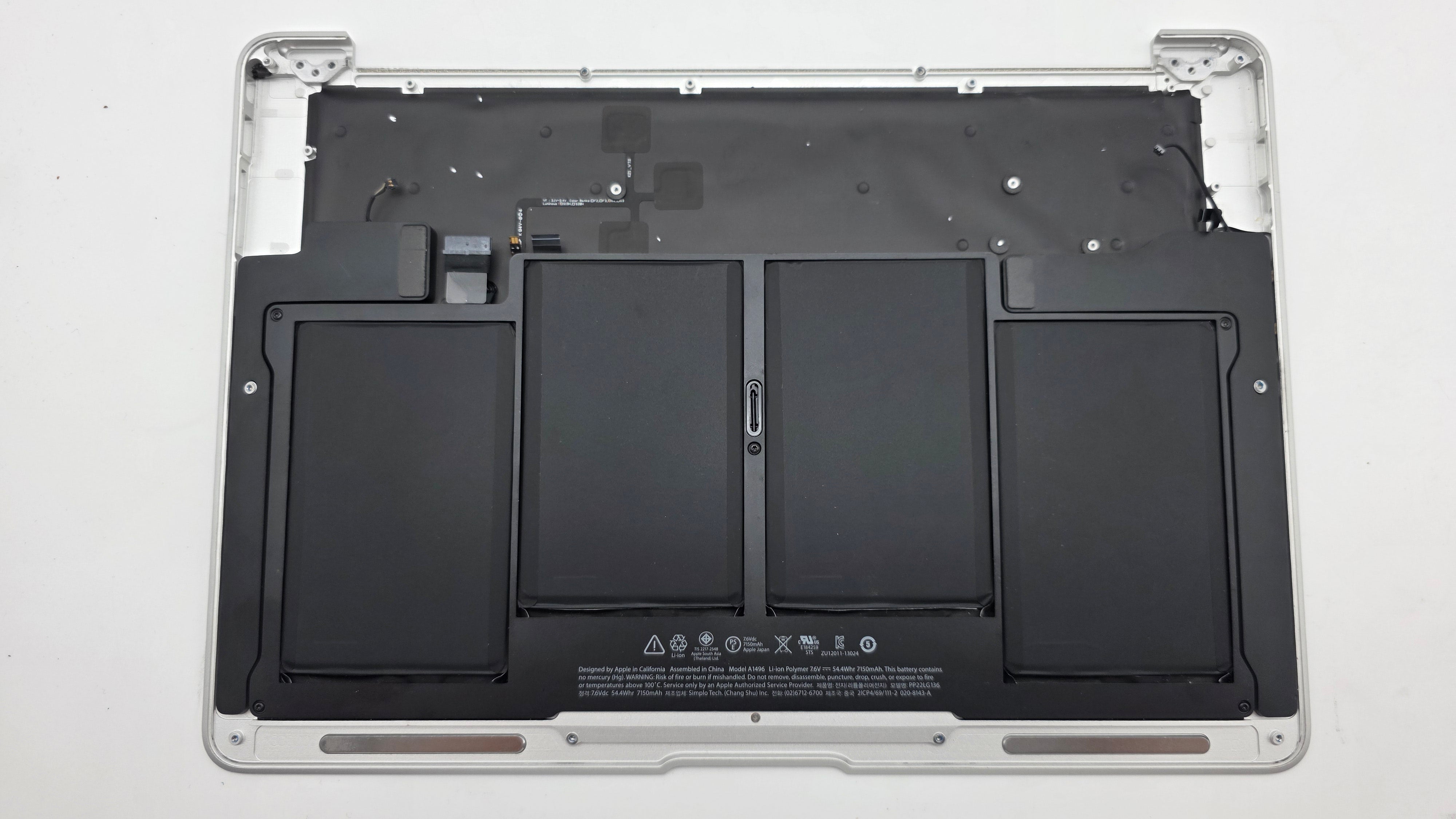 MacBook Air 13" A1466 2013 - 2017 Topcase QWERTZ Tastatur Silber #T940
