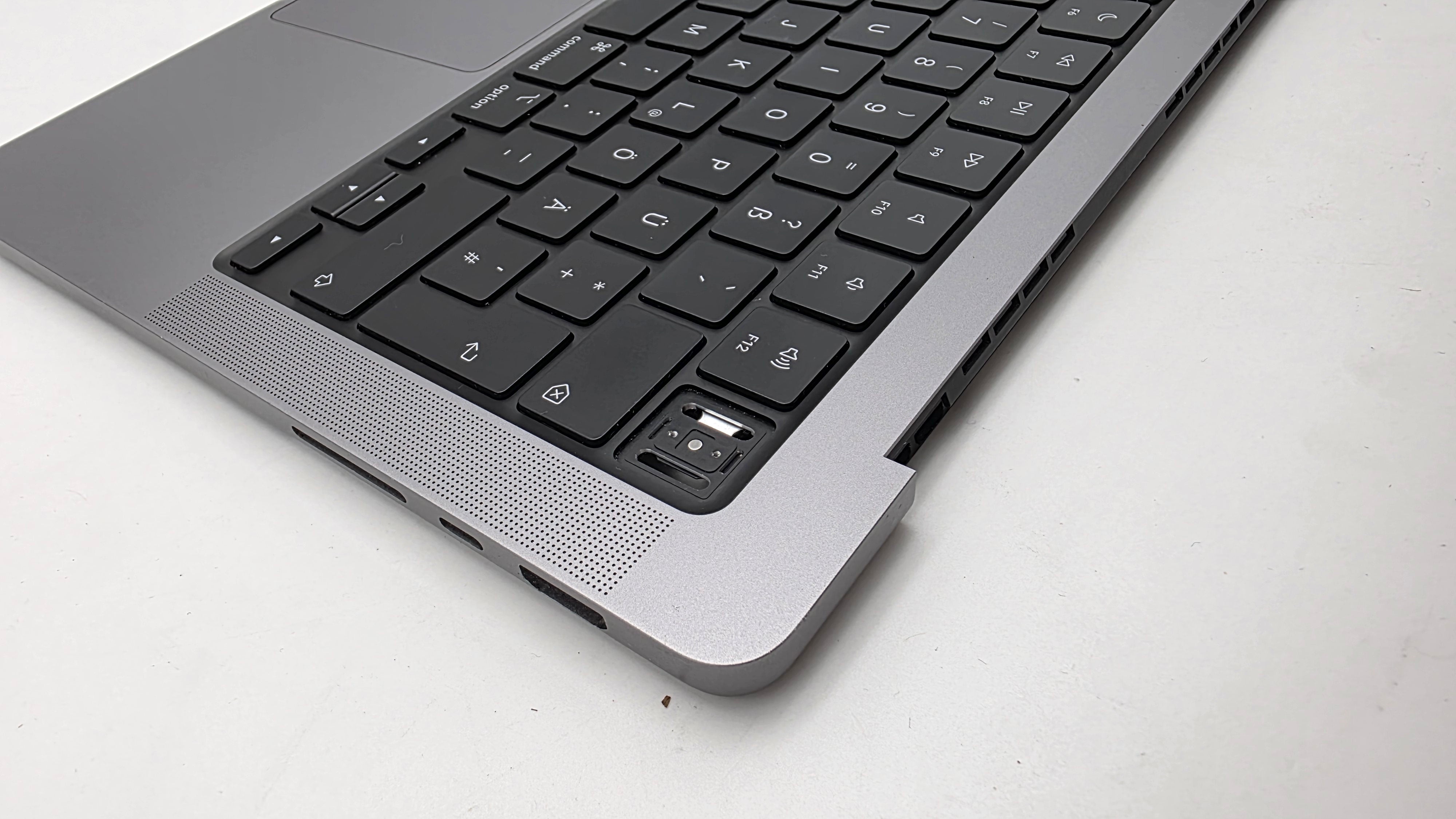Macbook Pro 14" 2021 A2442 Topcase QWERTZ Tastatur Spacegrau #T950