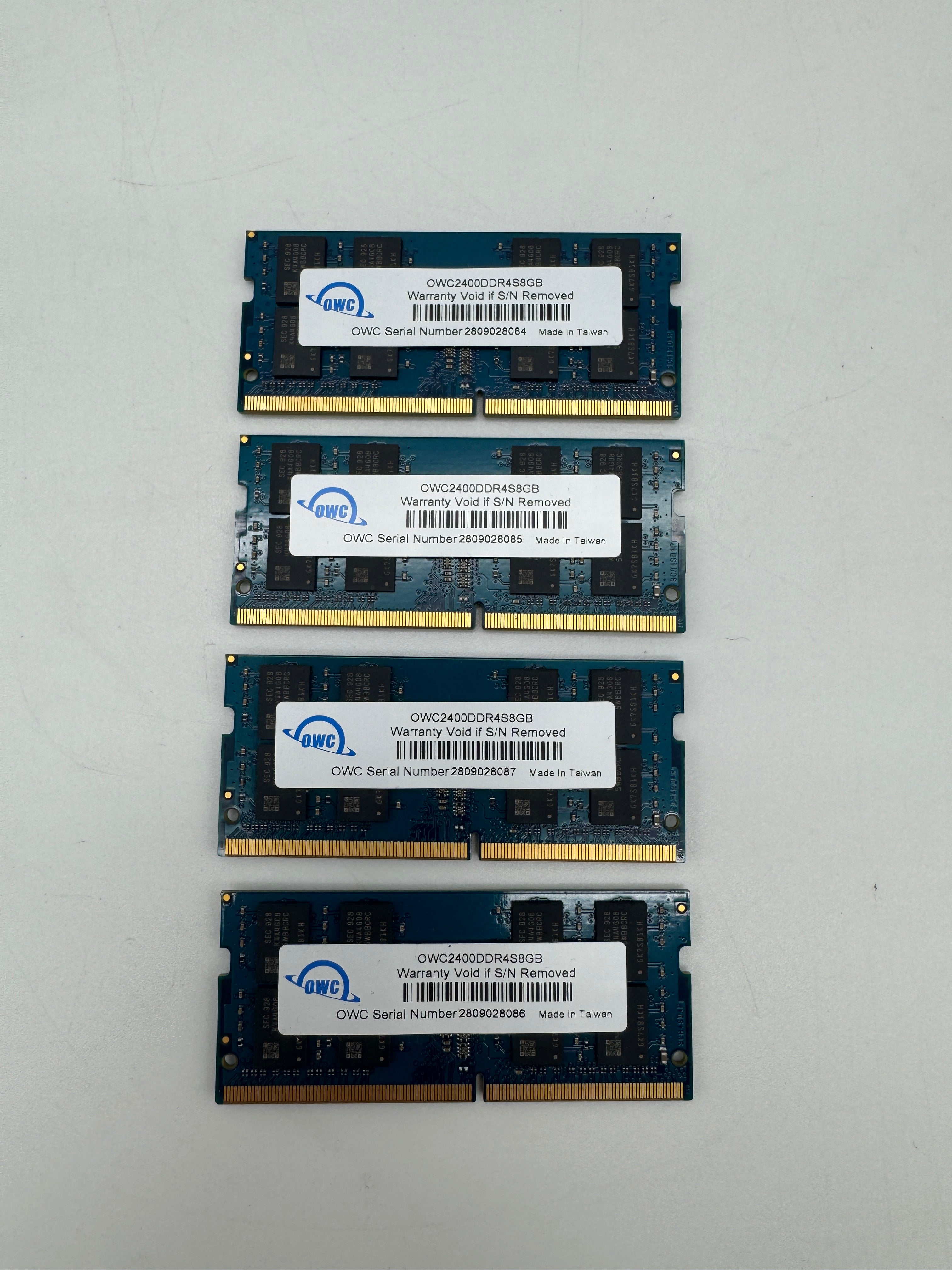 iMac 32GB OWC 2400MHz DDR4 SO-DIMM PC4-19200 CL17 Quadruple Memory Kit (4x 8GB)