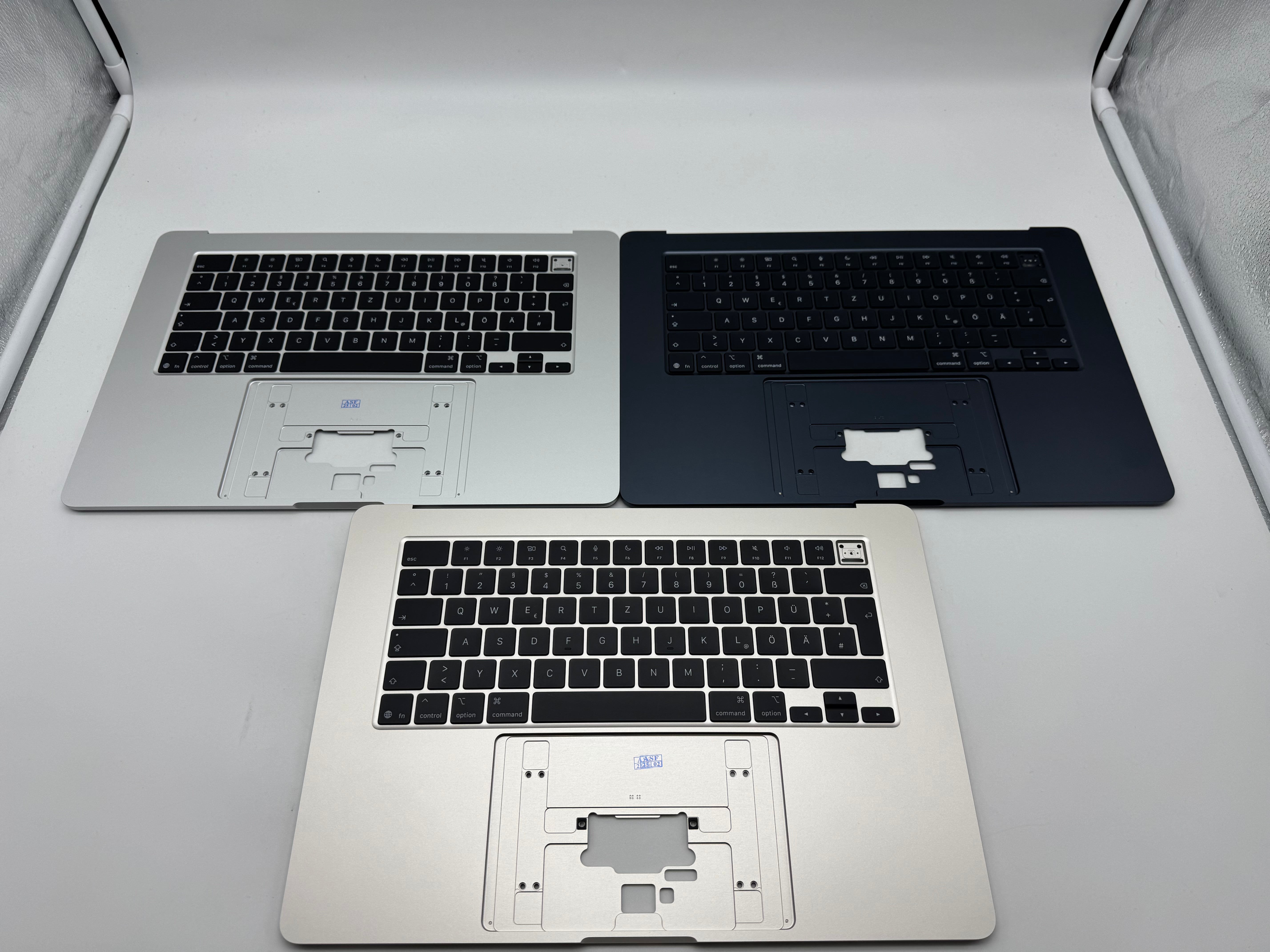 MacBook Air 15" 2025 A3241 Topcase Tastatur Midnight Starlight Himmelblau Silber