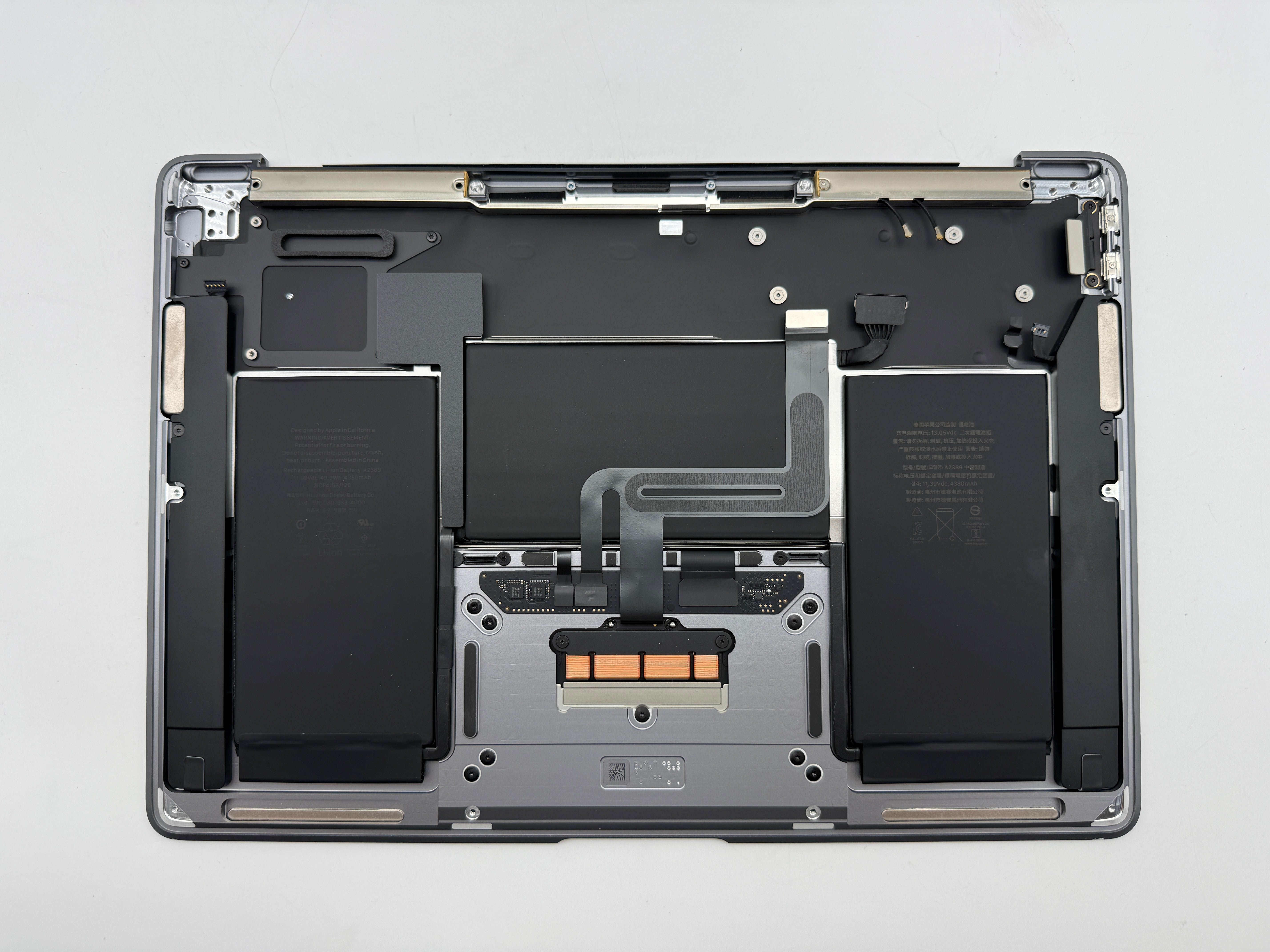 MacBook Air 13" 2020 A2337 Topcase QWERTZ Trackpad Tastatur Grau #T1005