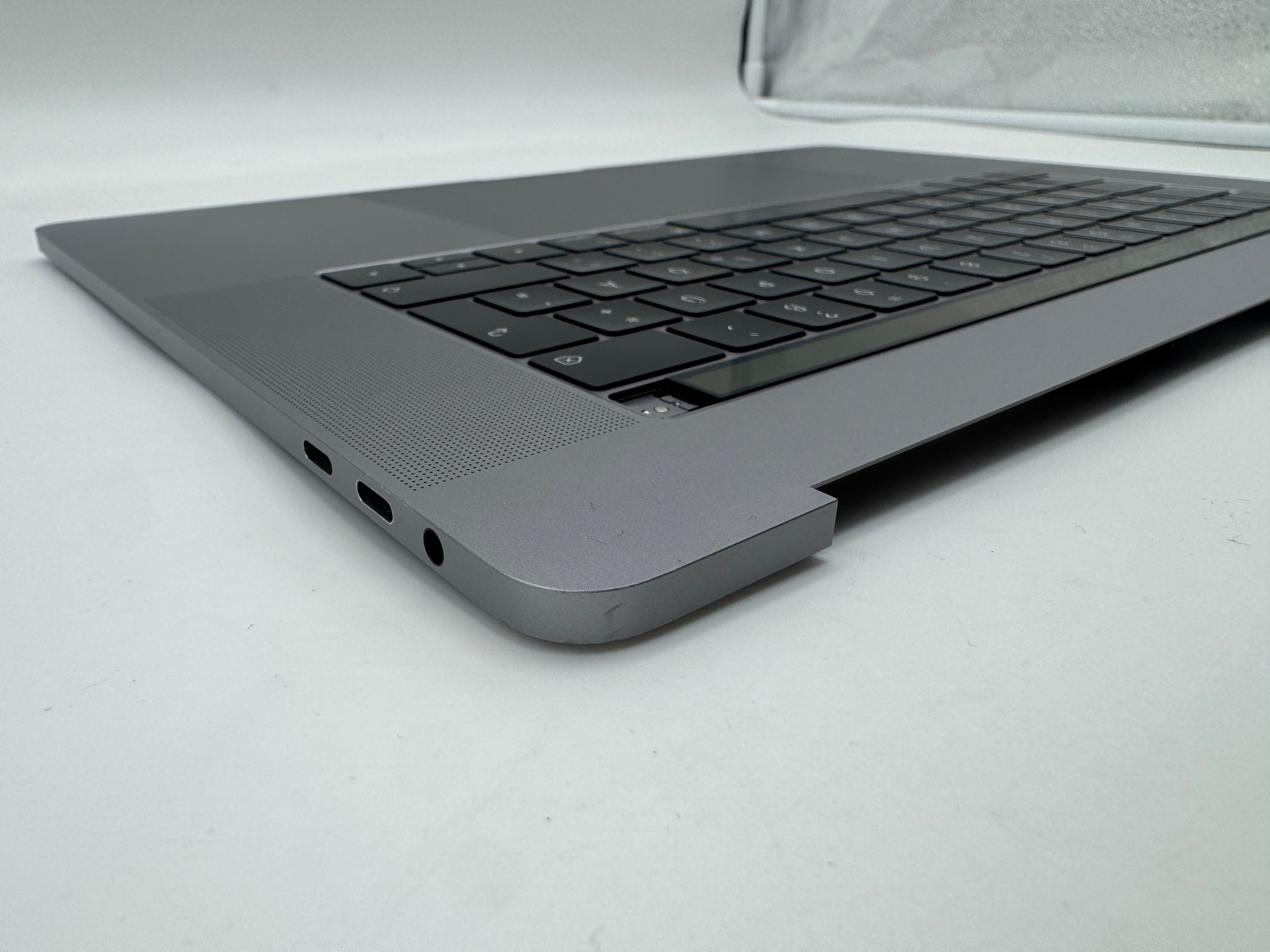Macbook Pro 15" 2018 2019 A1990 QWERTZ Topcase Trackpad Tastatur Grau #T977