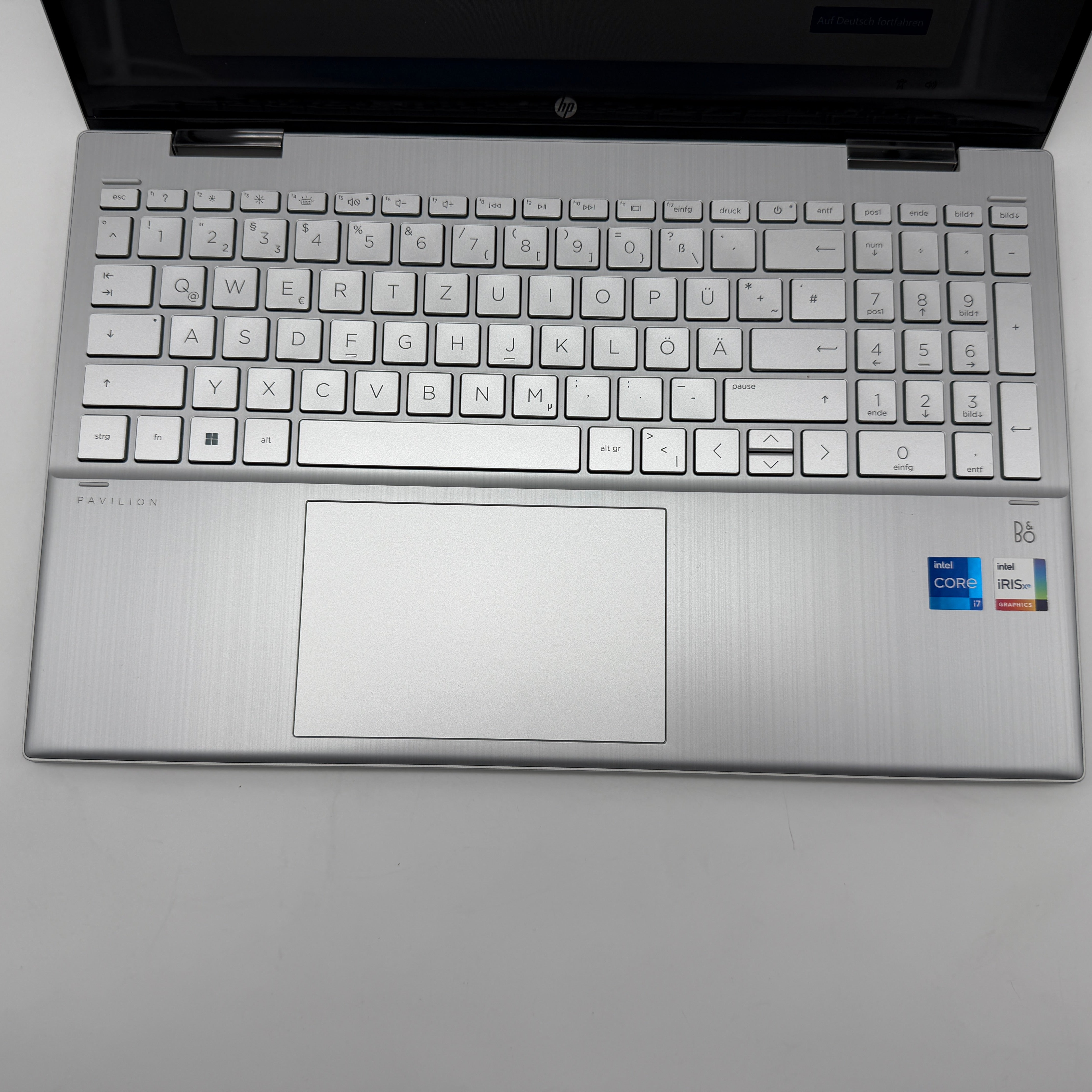 HP Pavilion x360 15-er1075ng i7-1255U 16GB 512GB SSD 100% Akku Silber Touch MwSt. #PSW159