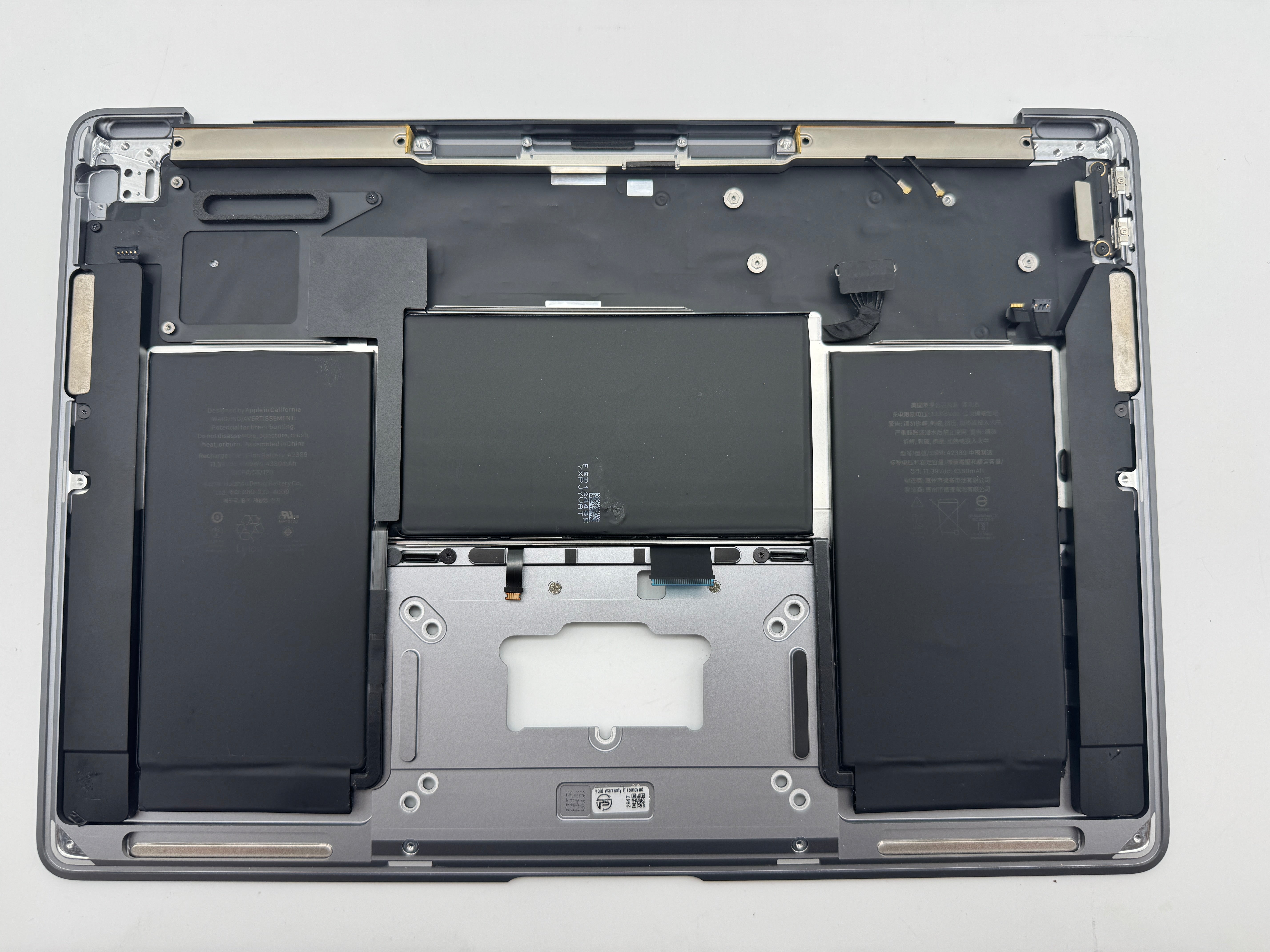 MacBook Air 13" 2020 A2337 Topcase QWERTZ Trackpad Tastatur Grau #T939