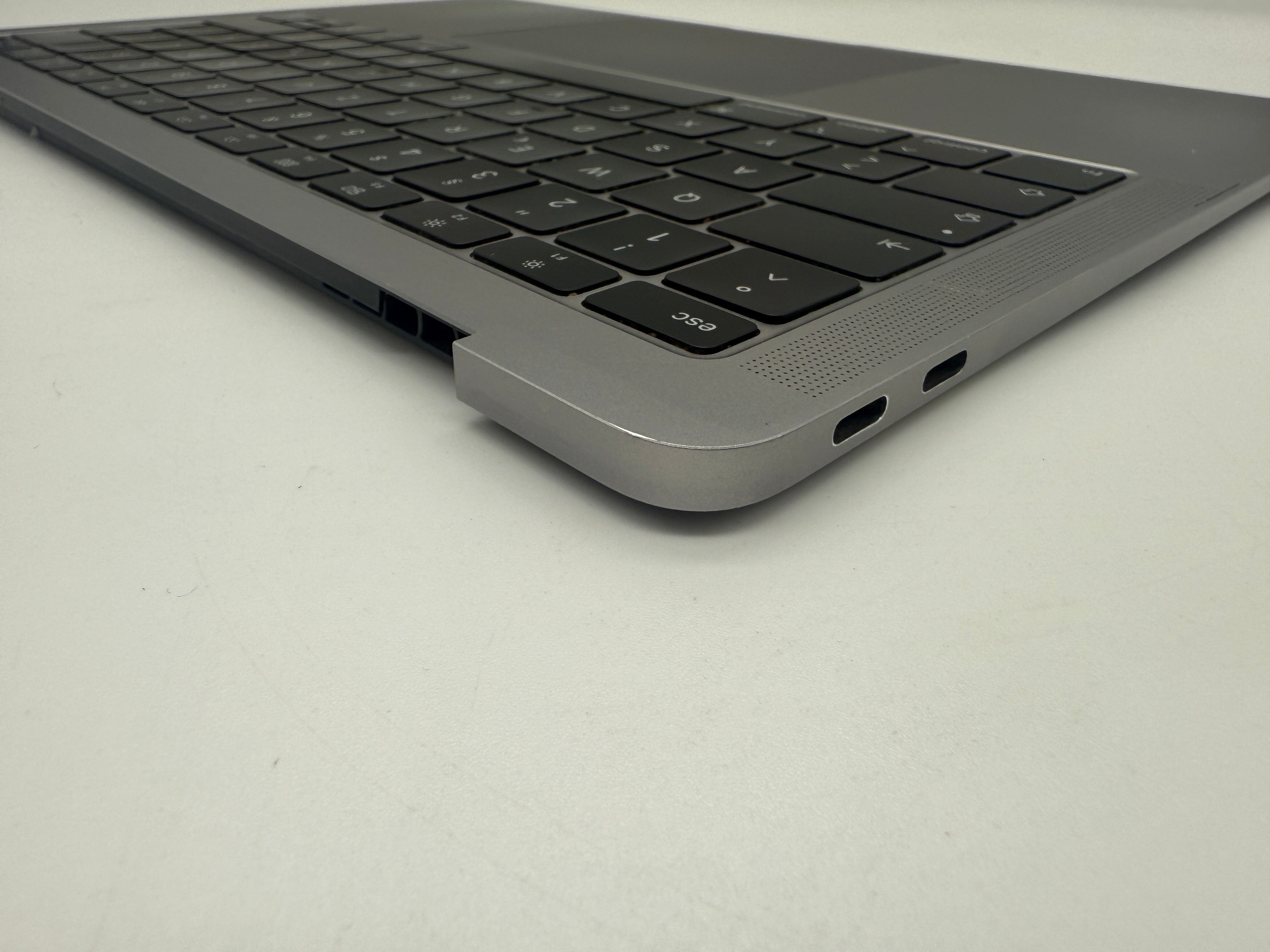 Macbook Air 13" 2018 2019 A1932 Topcase QWERTZ Trackpad Tastatur Grau #T737