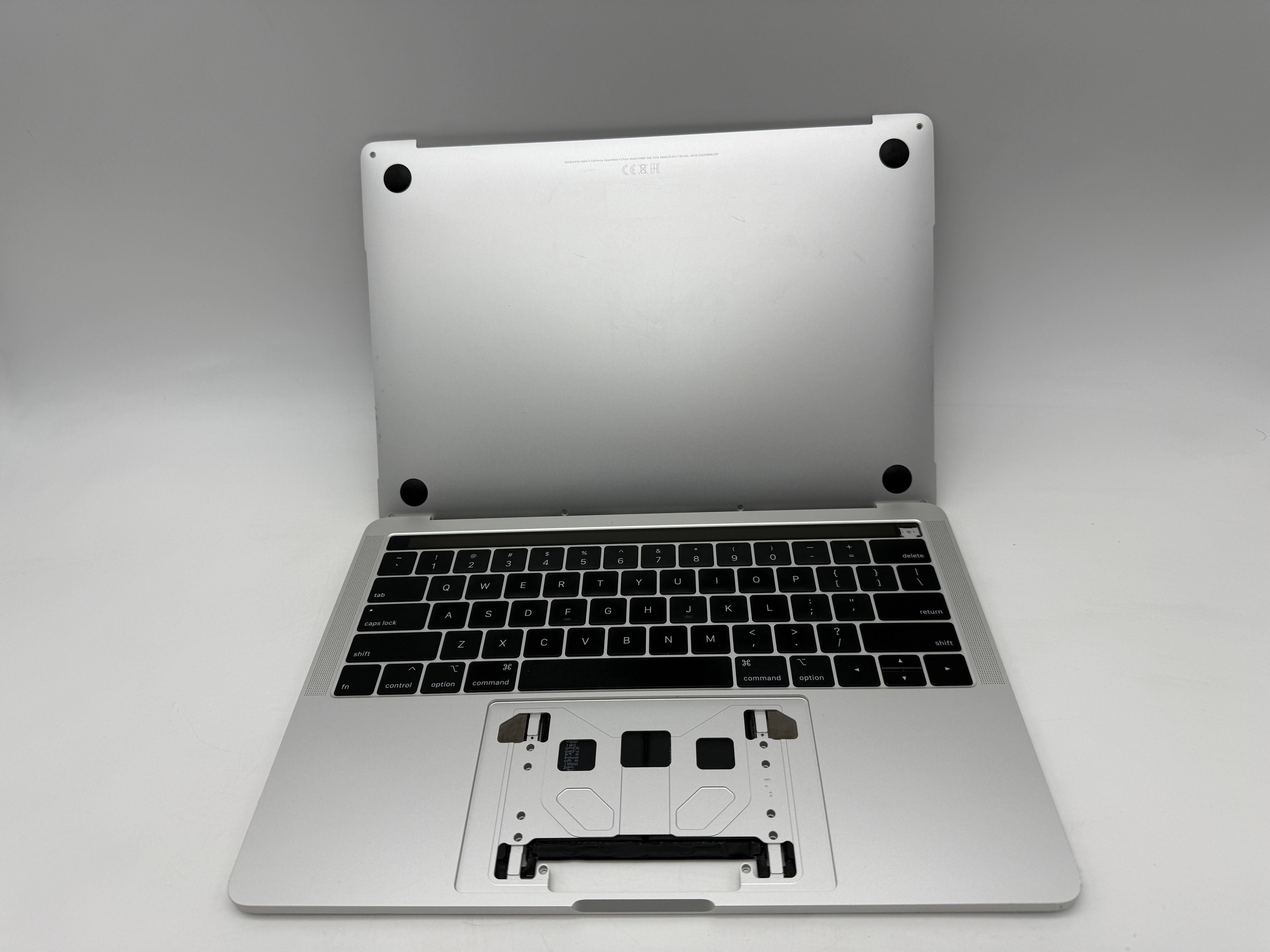 Macbook Pro 13" A1989 2018 2019 Topcase Tastatur Akku Silber #T749