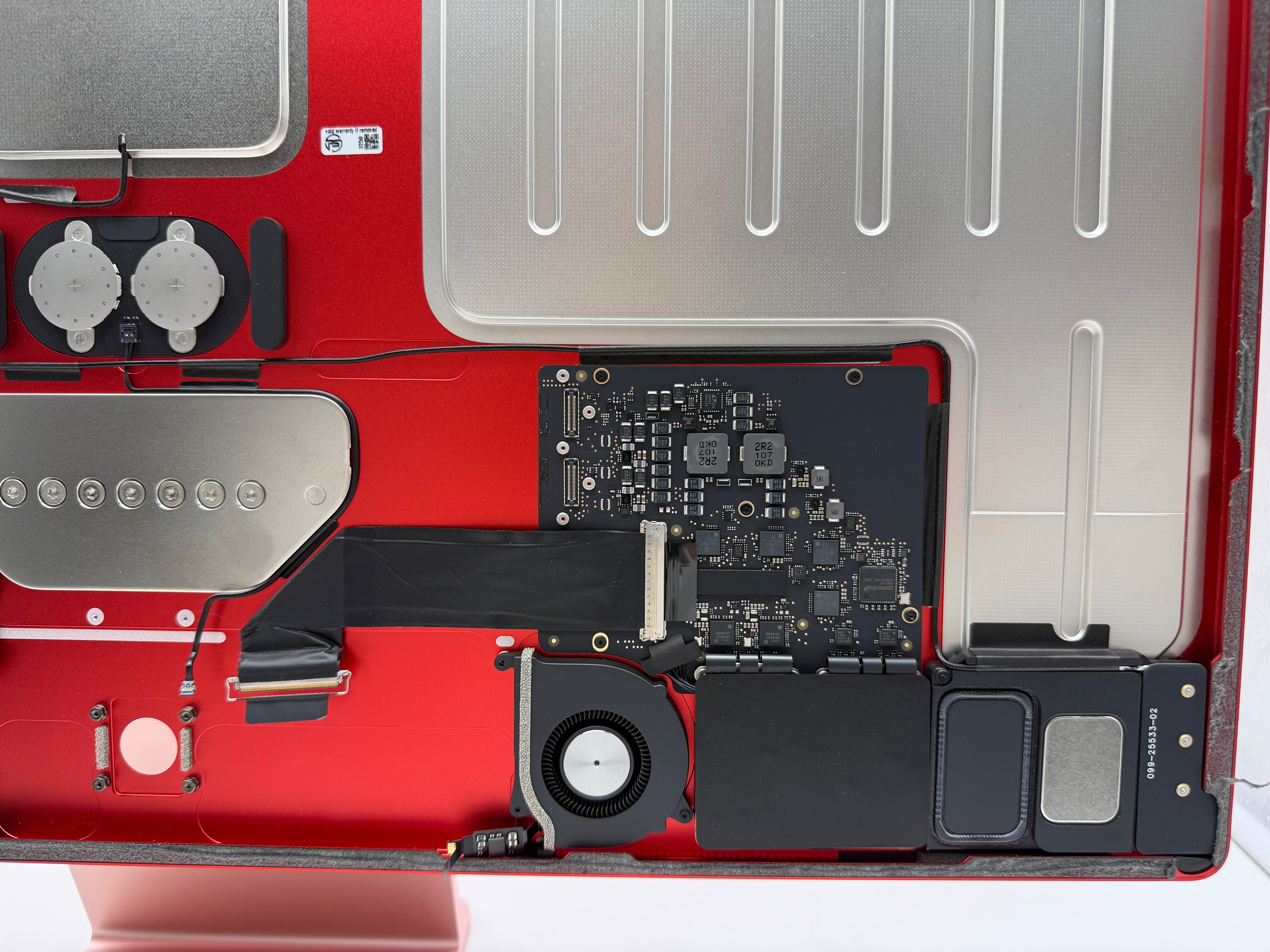 Apple iMac 24" 2021 A2438 Gehäuse Standfuß Lautsprecher Lüfter Rot #PSG3