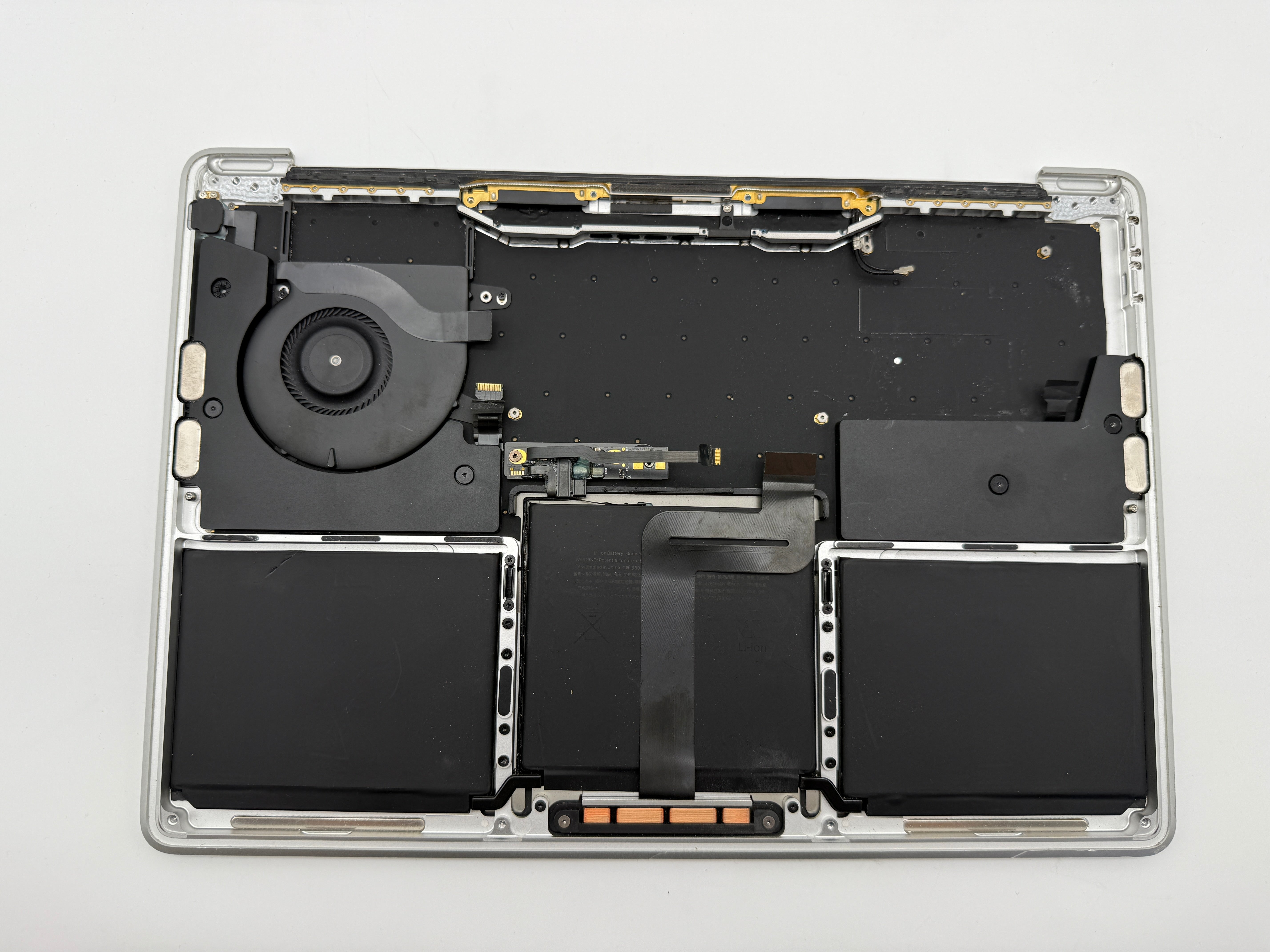 Macbook Pro 13" 2016 2017 A1708 Topcase Trackpad Gehäuse Akku Silber #T781