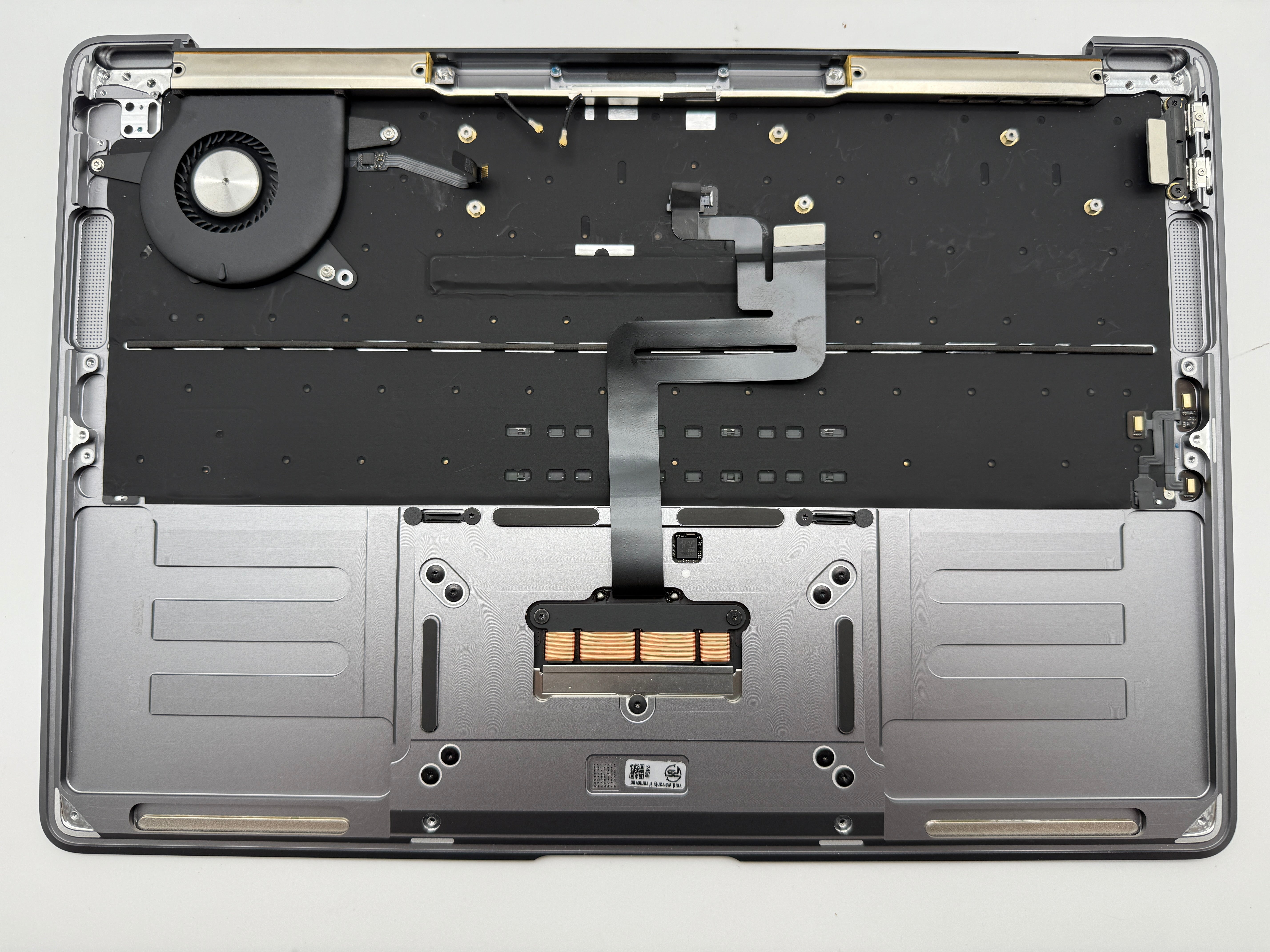 Macbook Air 13" 2018 2019 A1932 Topcase QWERTZ Trackpad Tastatur Grau #T819