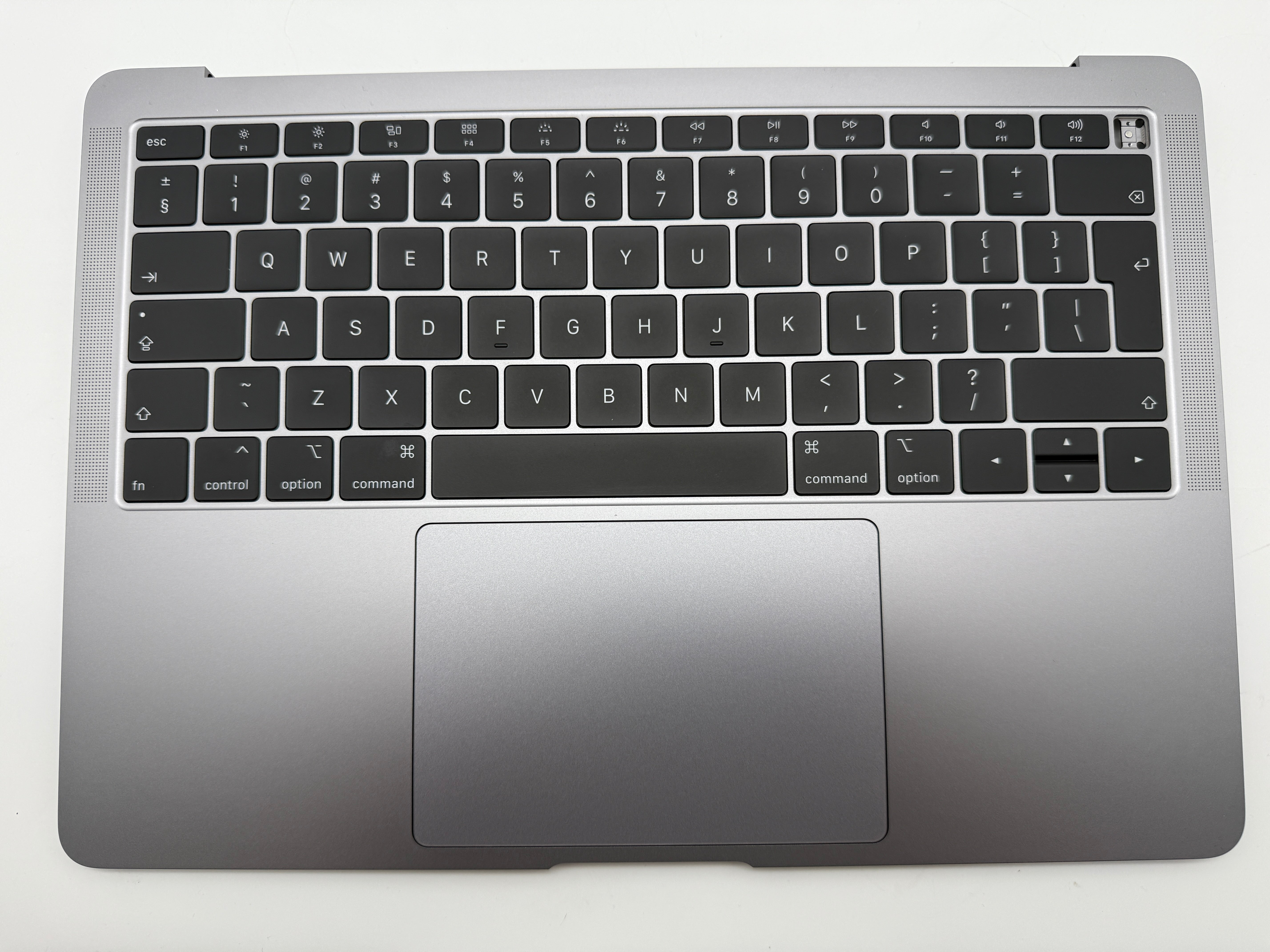 Macbook Air 13" 2018 2019 A1932 Topcase QWERTY Trackpad Tastatur Grau #T835
