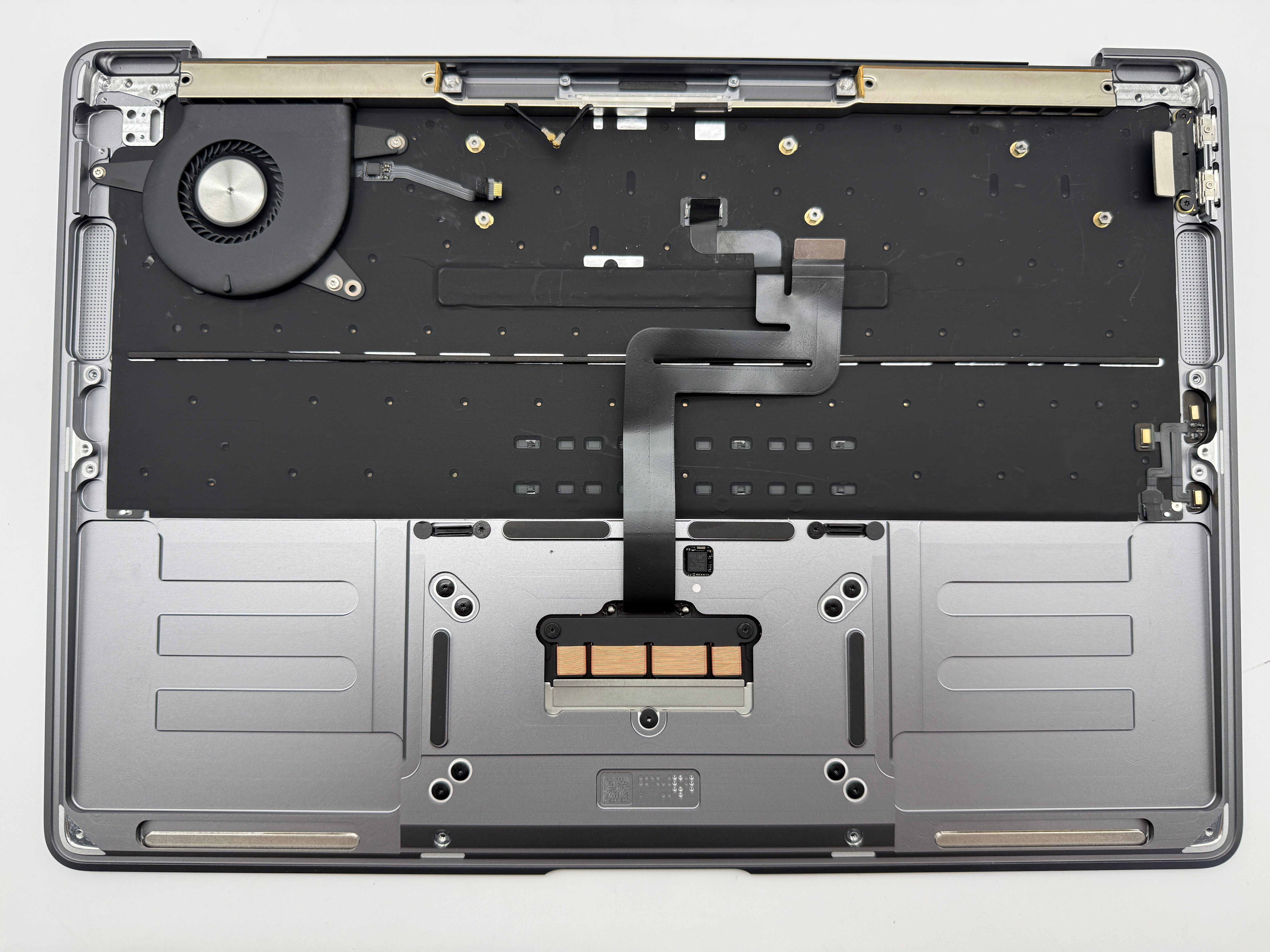 Macbook Air 13" 2018 2019 A1932 Topcase QWERTY Trackpad Tastatur Grau #T835