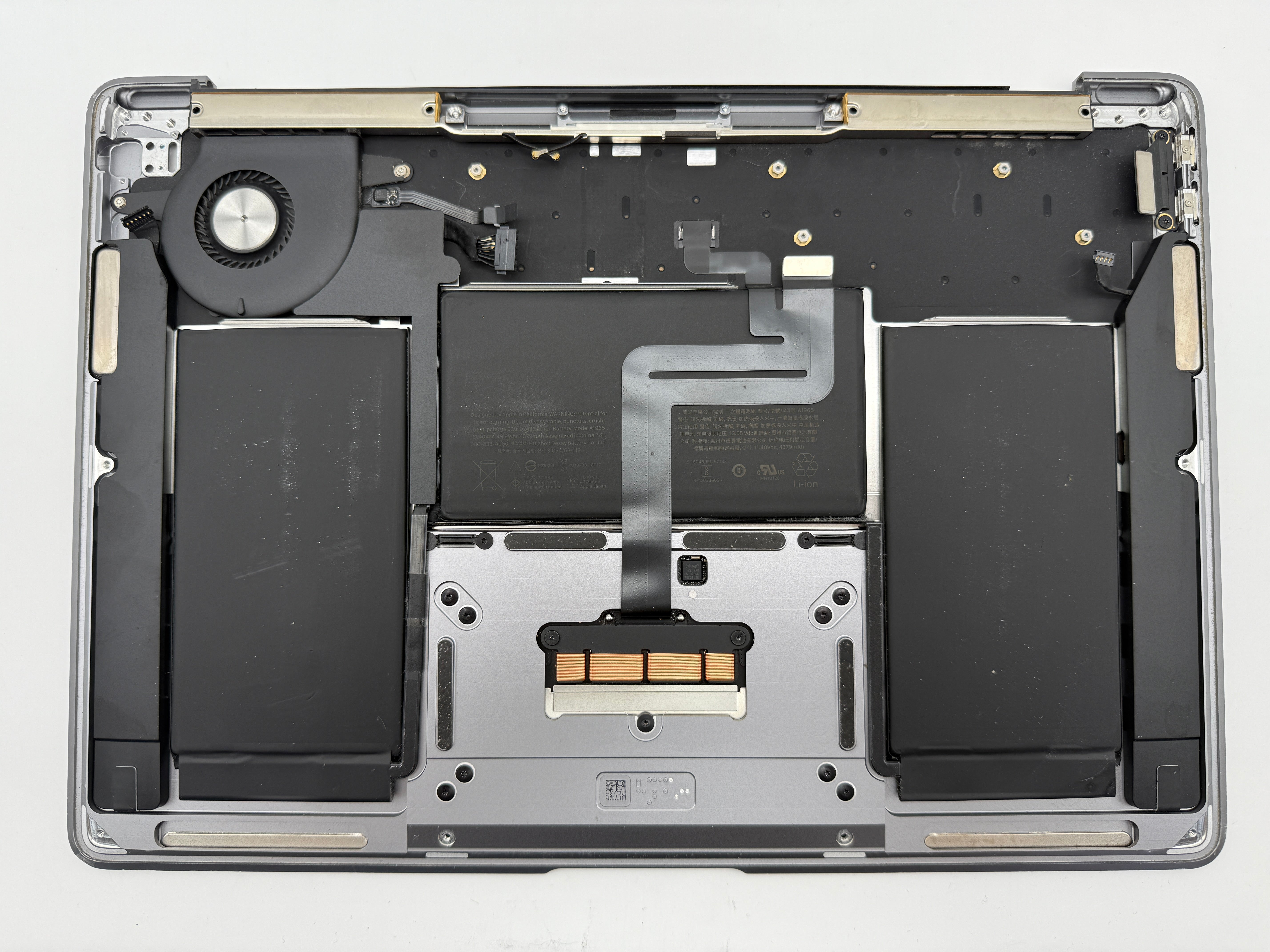 Macbook Air 13" 2018 2019 A1932 Topcase QWERTZ Trackpad Tastatur Grau #T837