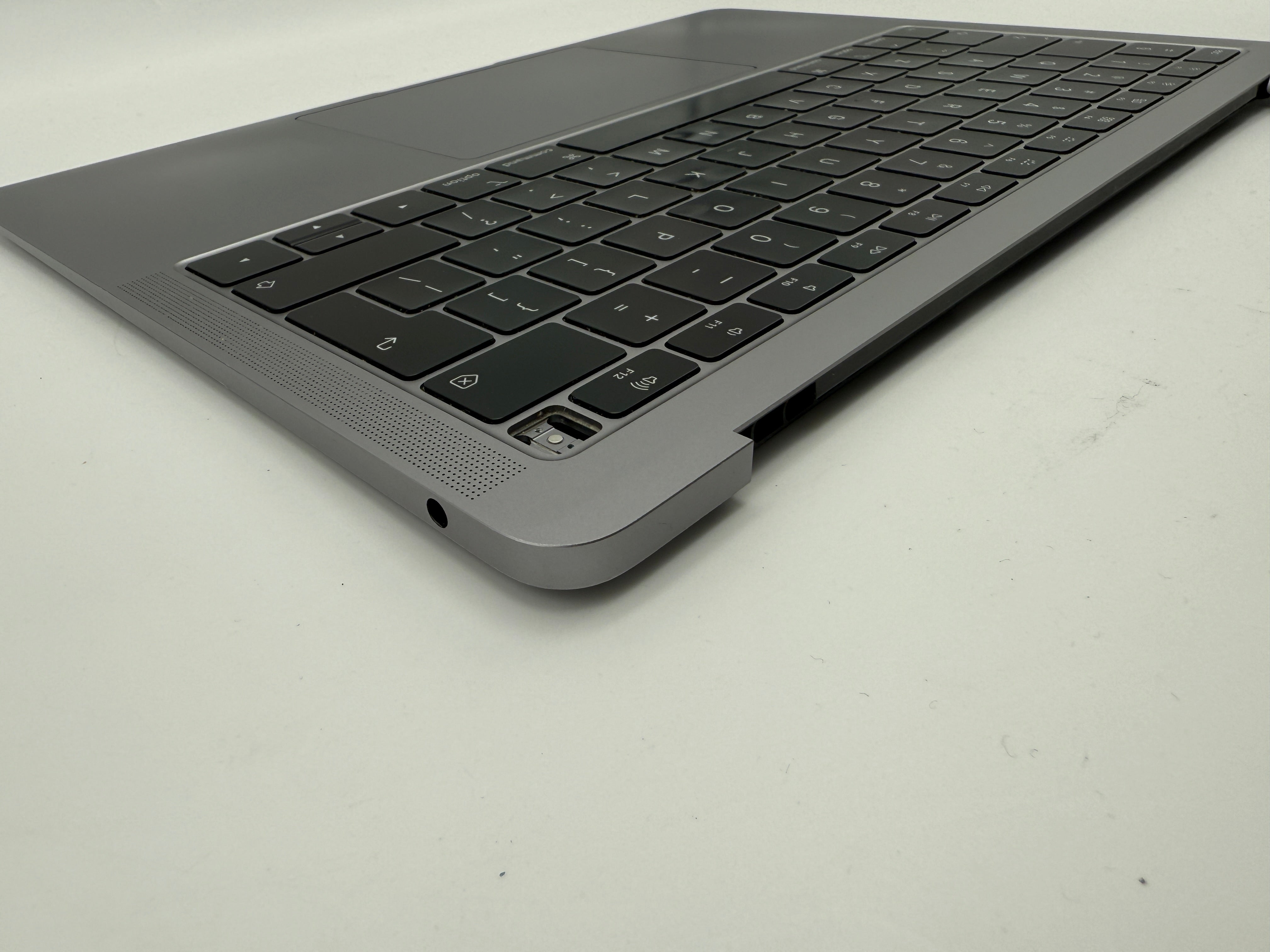 Macbook Air 13" 2018 2019 A1932 Topcase QWERTY Trackpad Tastatur Grau #T838