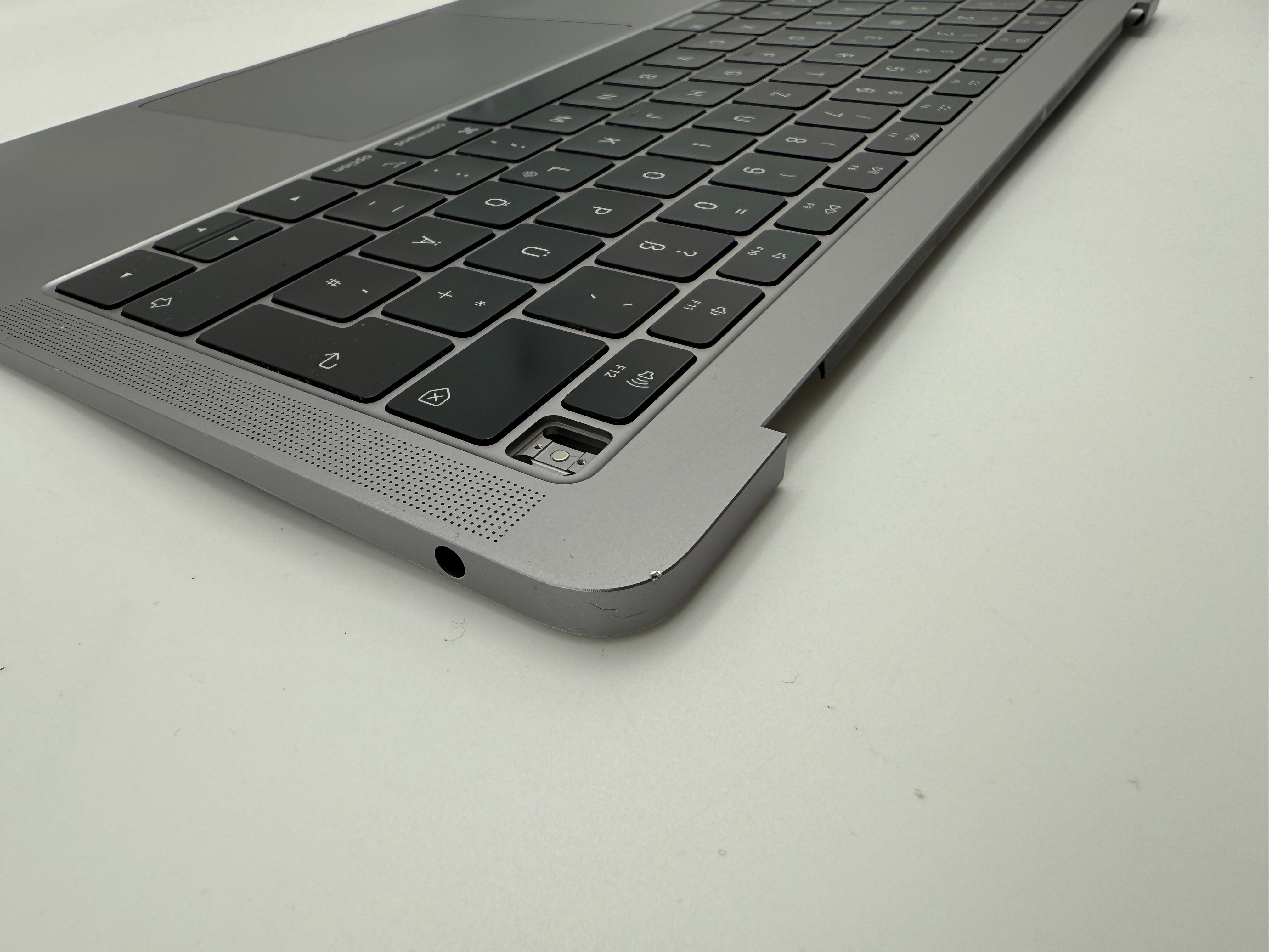 Macbook Air 13" 2018 2019 A1932 Topcase QWERTZ Trackpad Tastatur Grau #T840