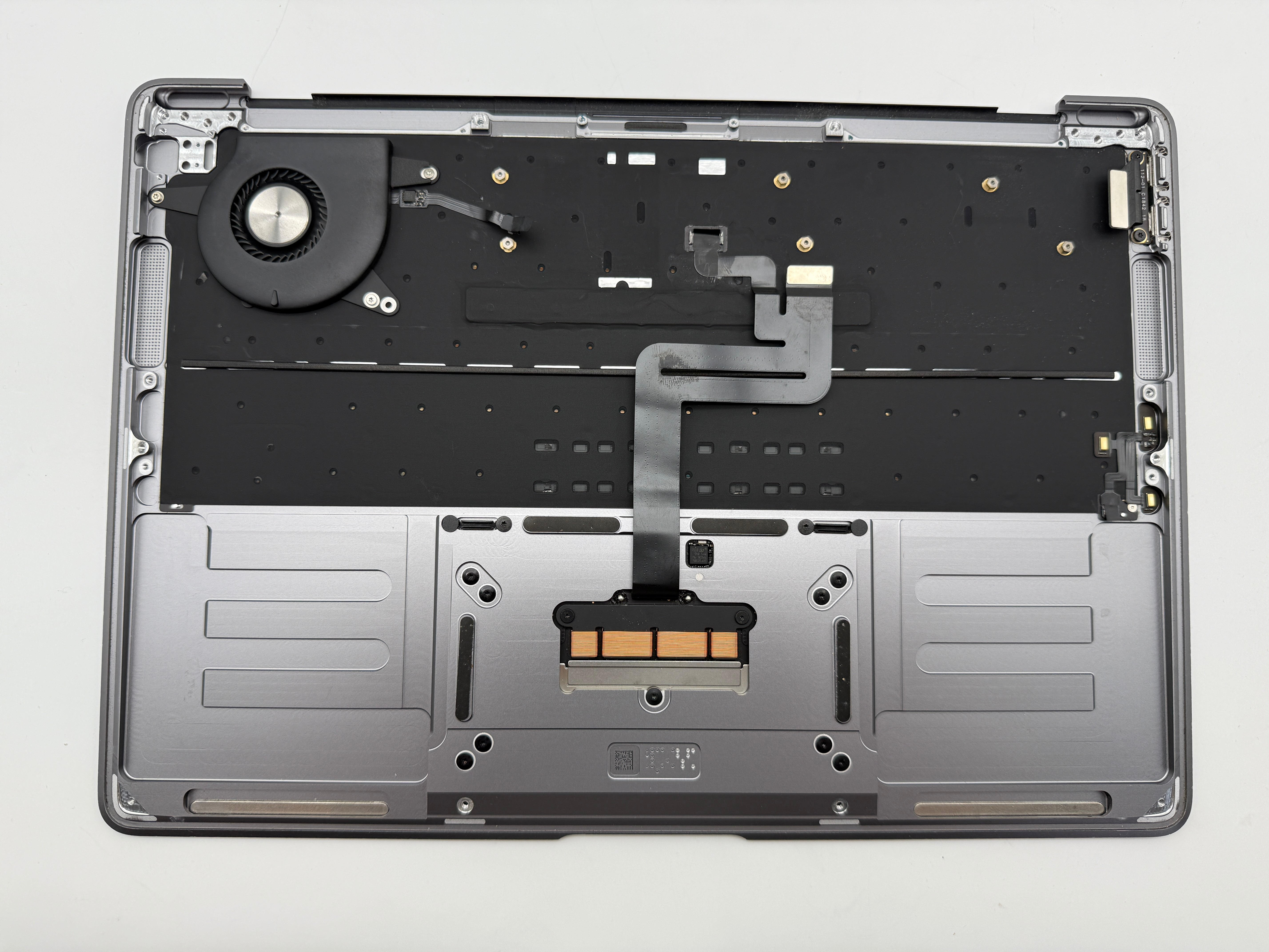 Macbook Air 13" 2018 2019 A1932 Topcase QWERTZ Trackpad Tastatur Grau #T840