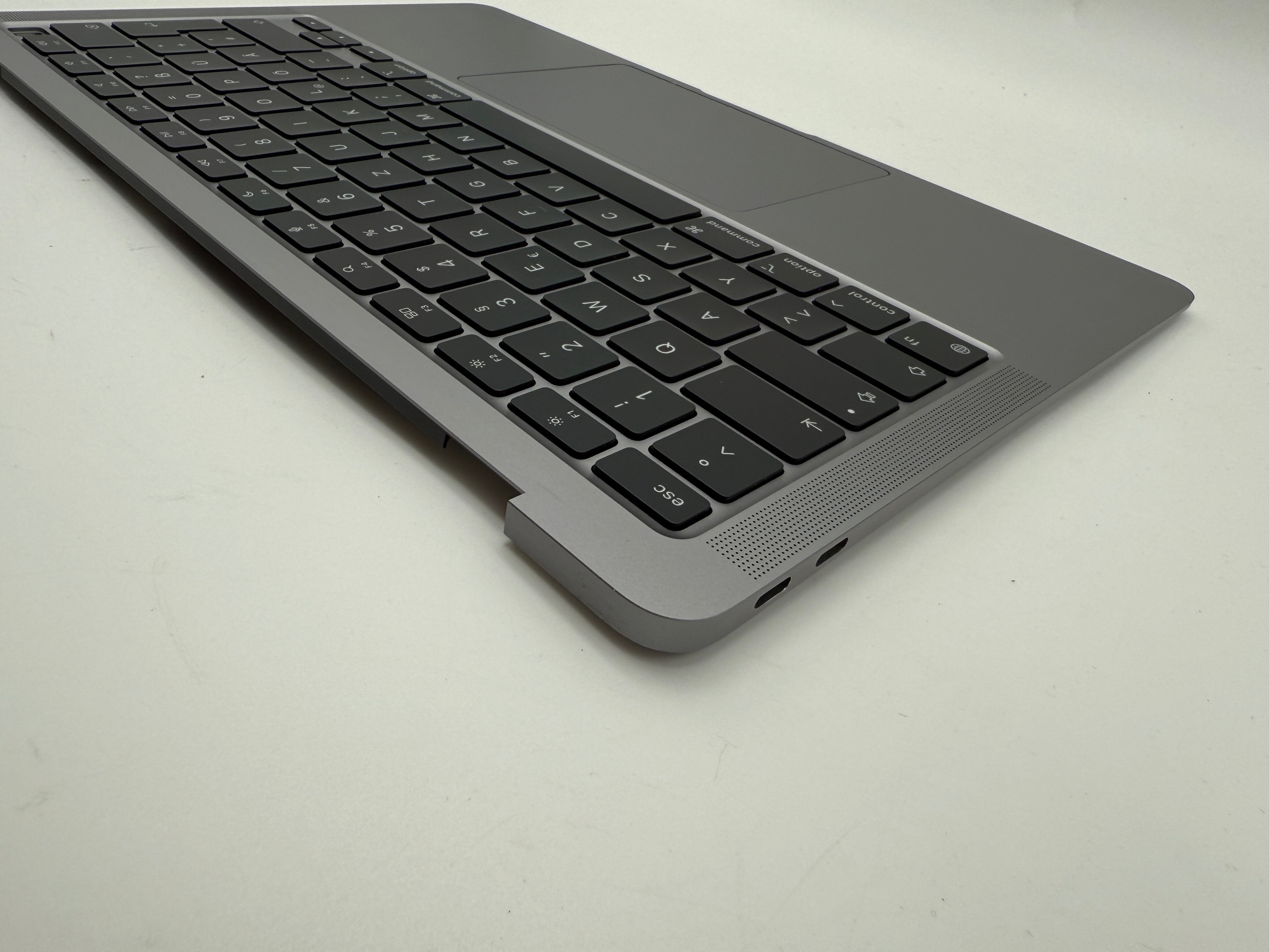 MacBook Air 13" 2020 A2337 Topcase QWERTZ Akku Tastatur Grau #T854