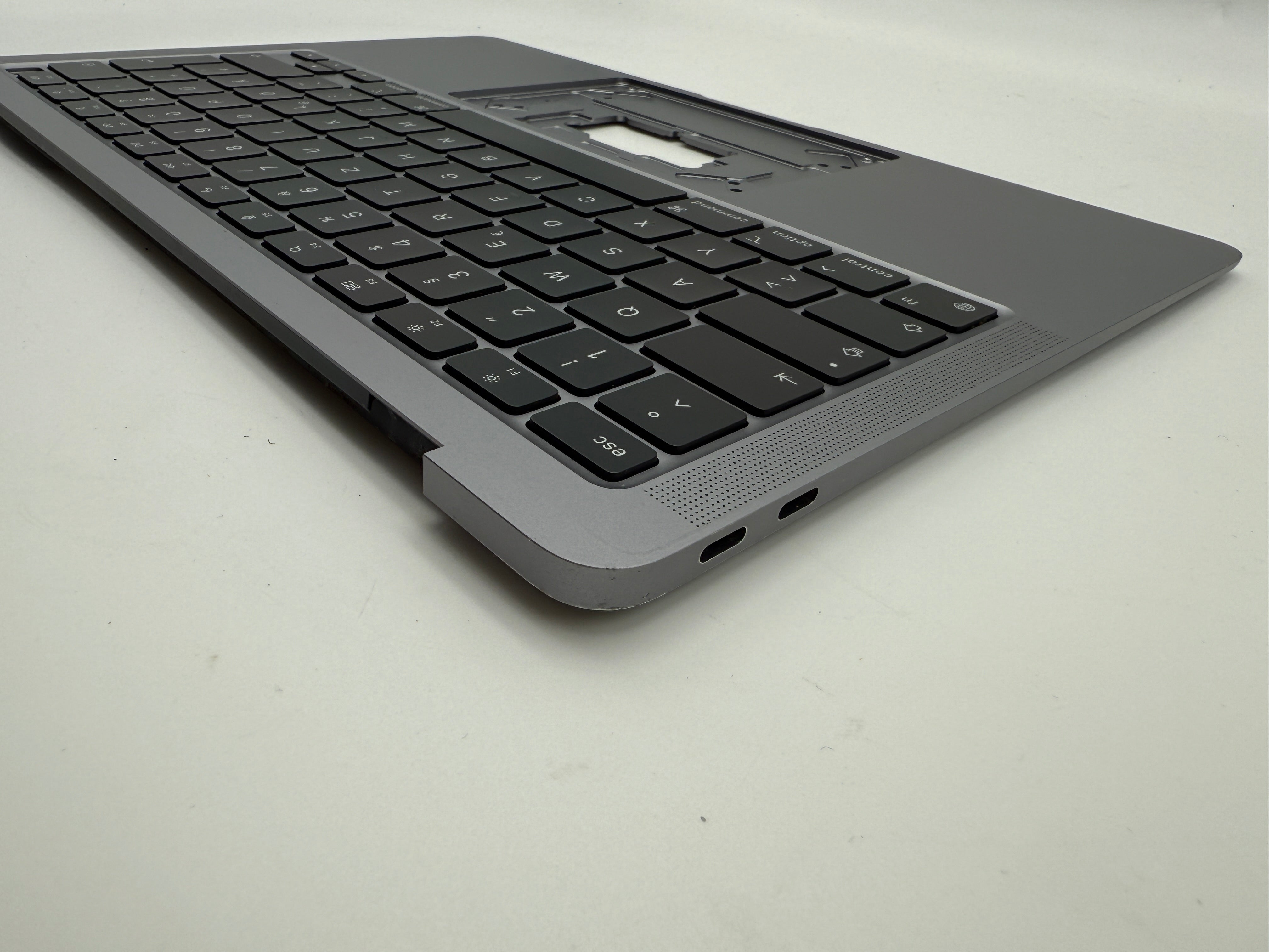 MacBook Air 13" 2020 A2337 Topcase QWERTZ Akku Tastatur Grau #T867