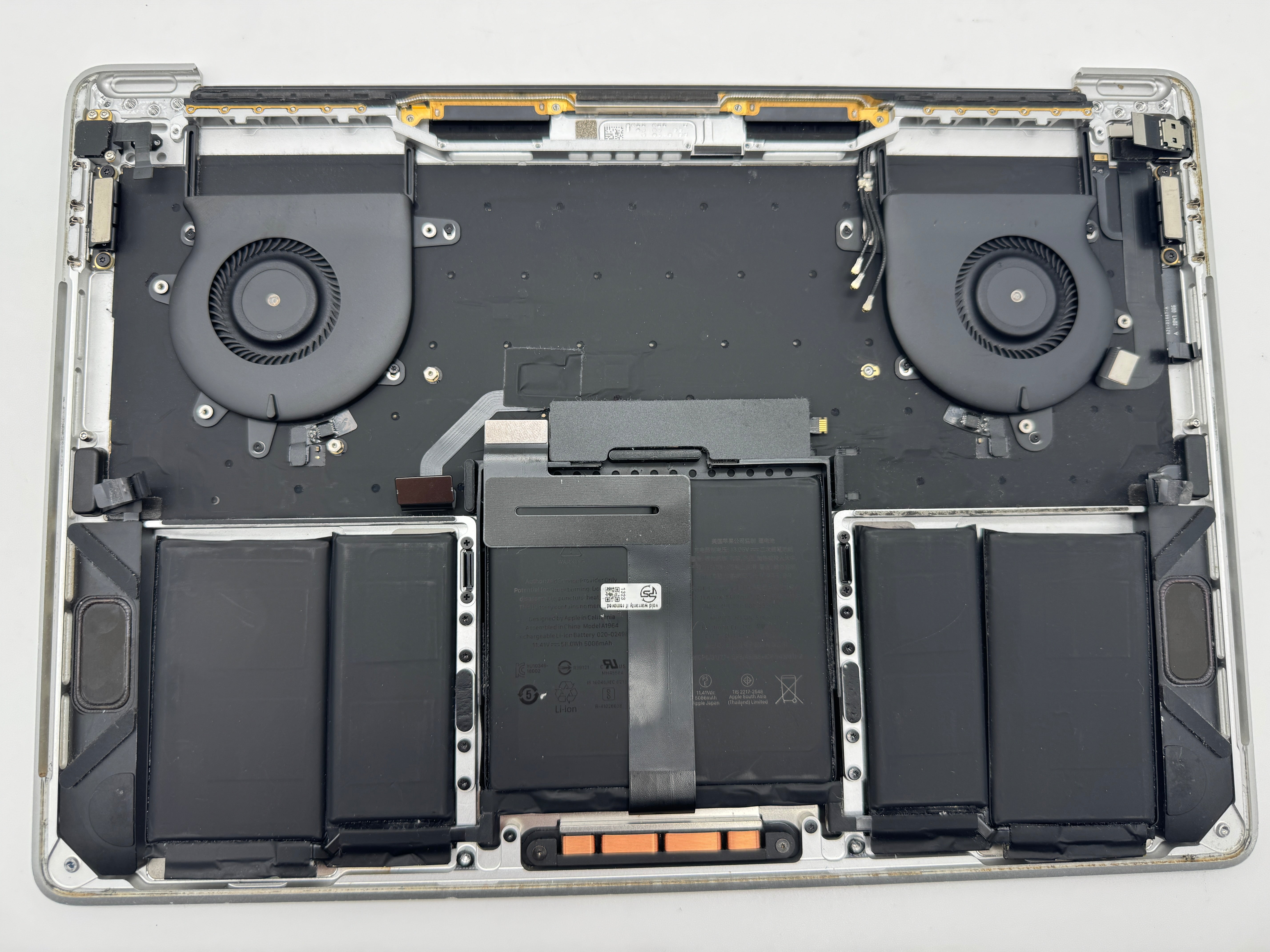 Macbook Pro 13" A1989 2018 2019 Topcase Tastatur Akku Trackpad Silber #T694