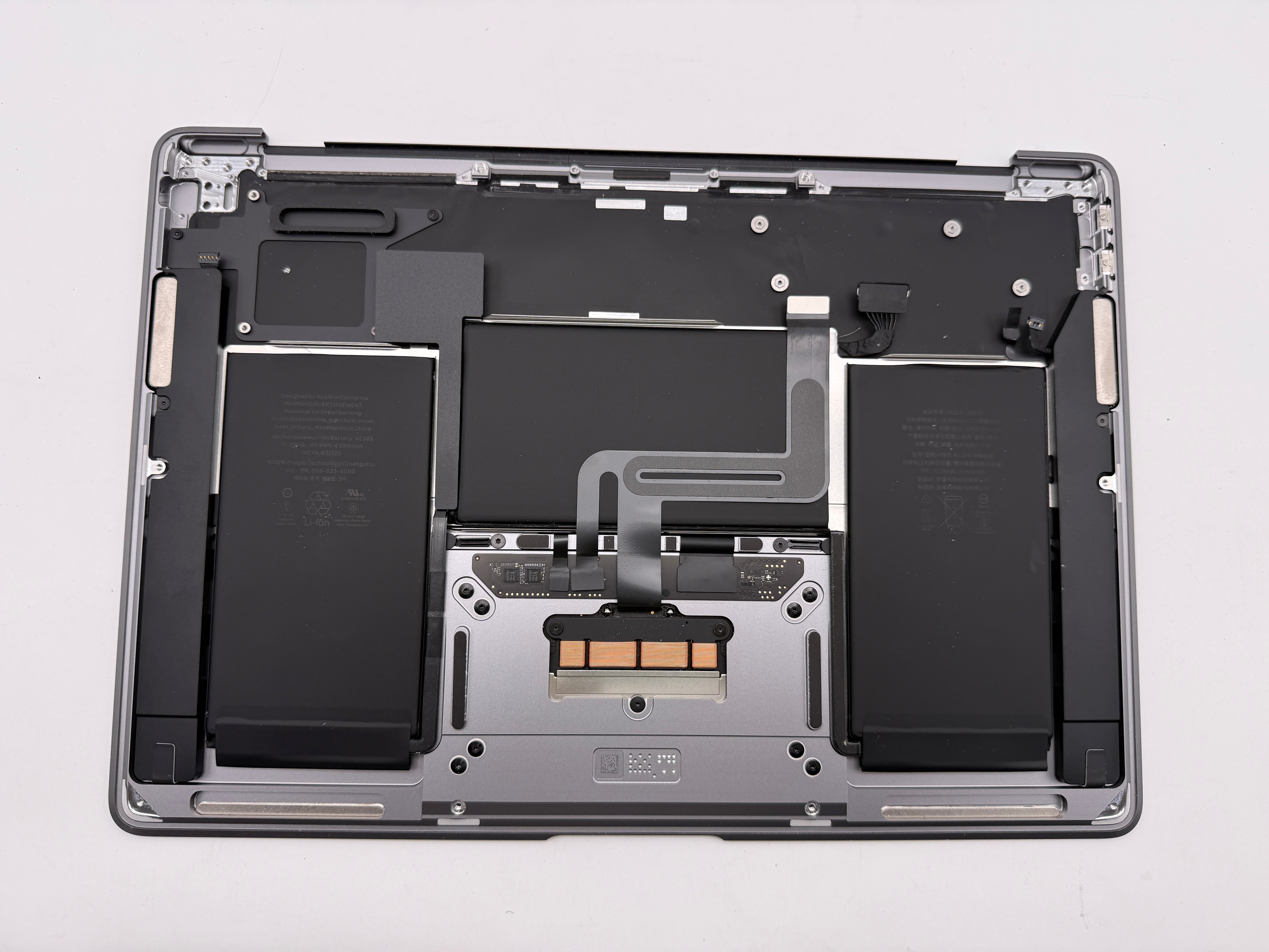 MacBook Air 13" 2020 A2337 Topcase QWERTZ Trackpad Tastatur Grau #T892