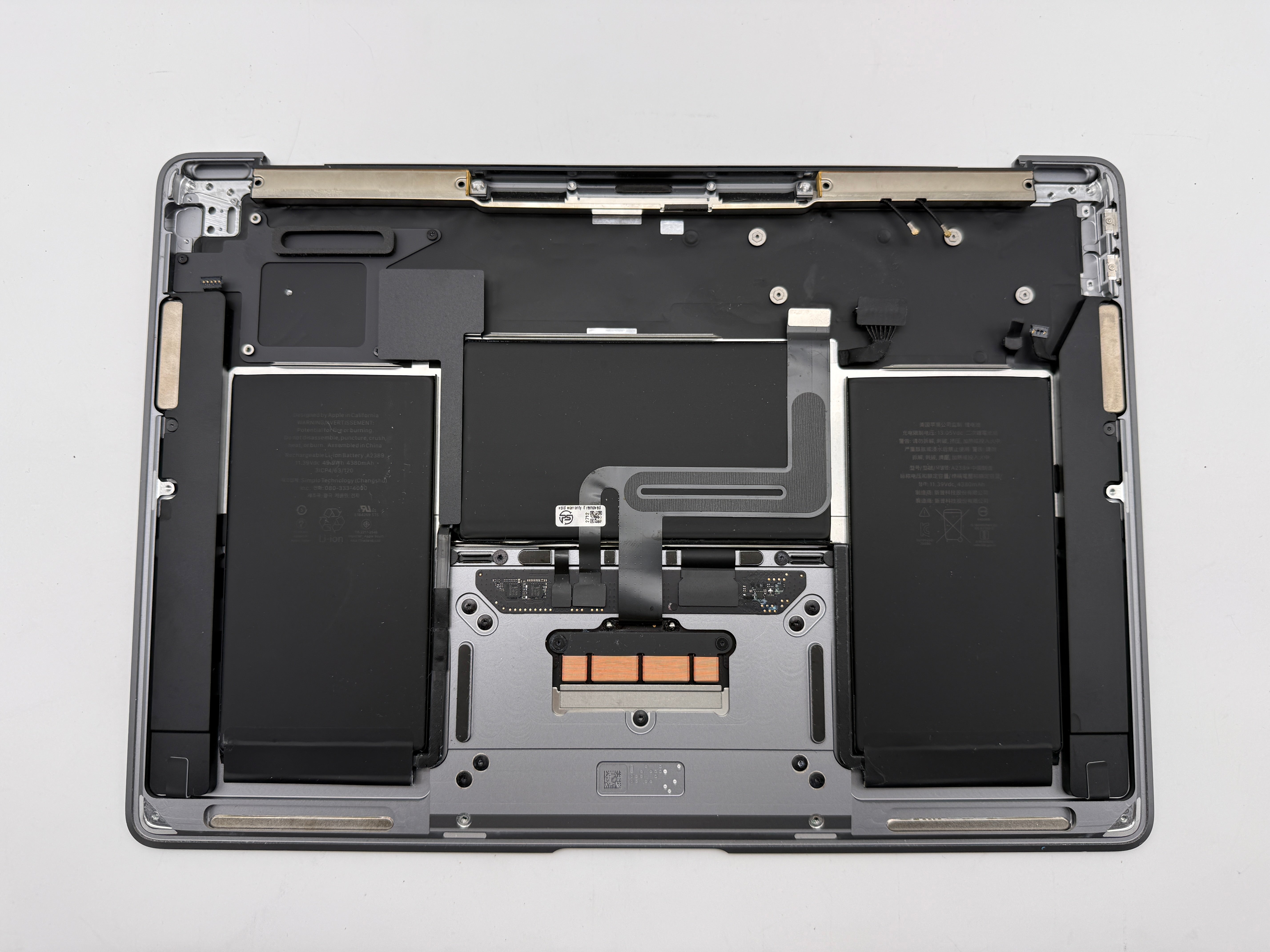 MacBook Air 13" 2020 A2337 Topcase QWERTZ Trackpad Tastatur Grau #T894
