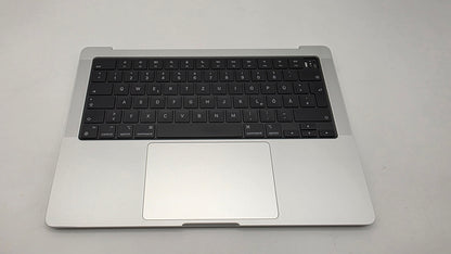 Macbook Pro 14" 2021 A2442 Topcase QWERTZ Tastatur Silber #T916