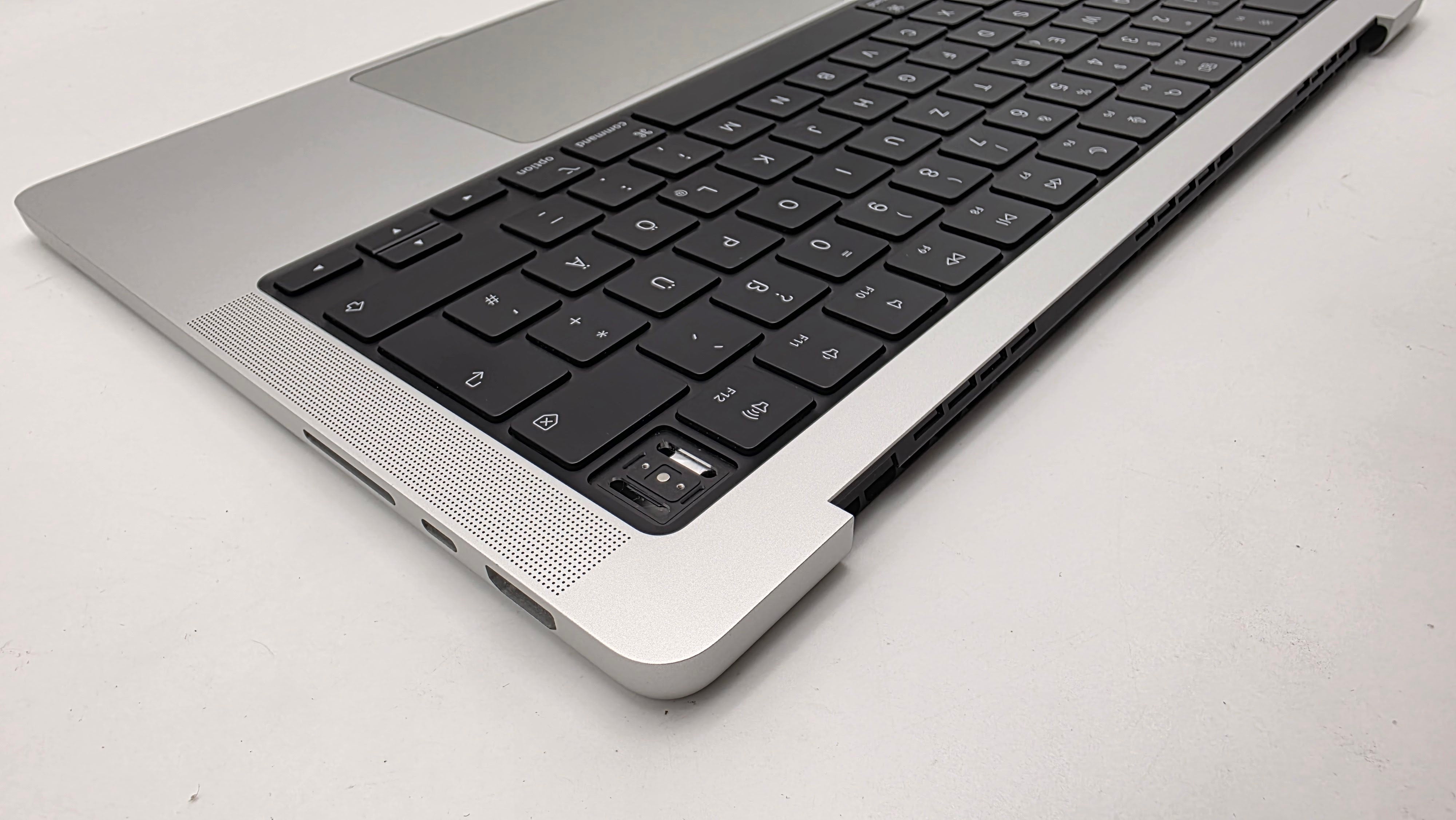 Macbook Pro 14" 2021 A2442 Topcase QWERTZ Tastatur Silber #T916