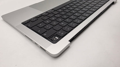 Macbook Pro 14" 2021 A2442 Topcase QWERTZ Tastatur Silber #T916