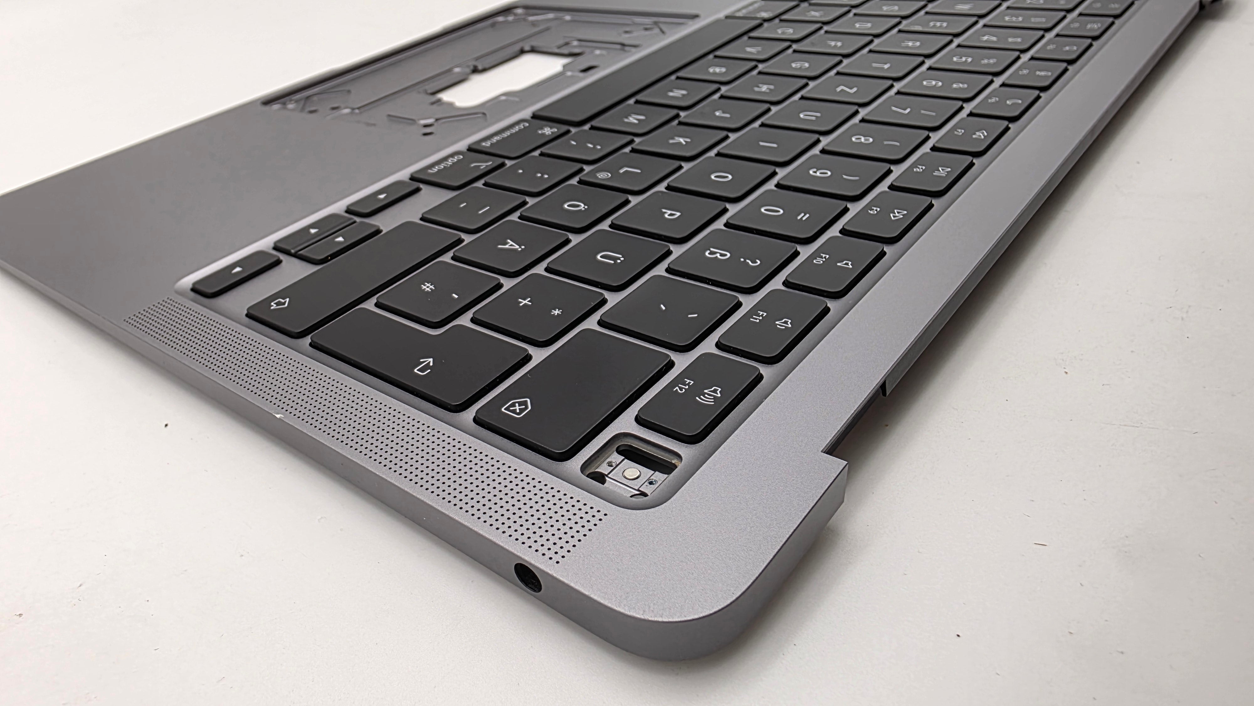 MacBook Air 13" 2020 A2337 Topcase QWERTZ Akku Tastatur Grau #T932