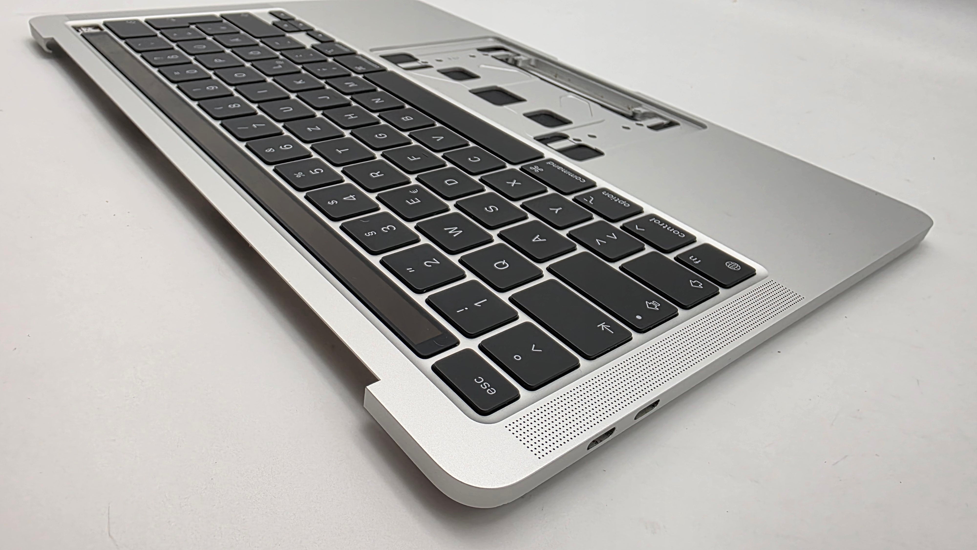 Macbook Pro 13" 2020 2022 A2338 Topcase Akku Tastatur Silber #T941