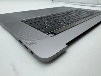 Macbook Pro 15" 2018 2019 A1990 QWERTZ Topcase Trackpad Tastatur Grau #T964