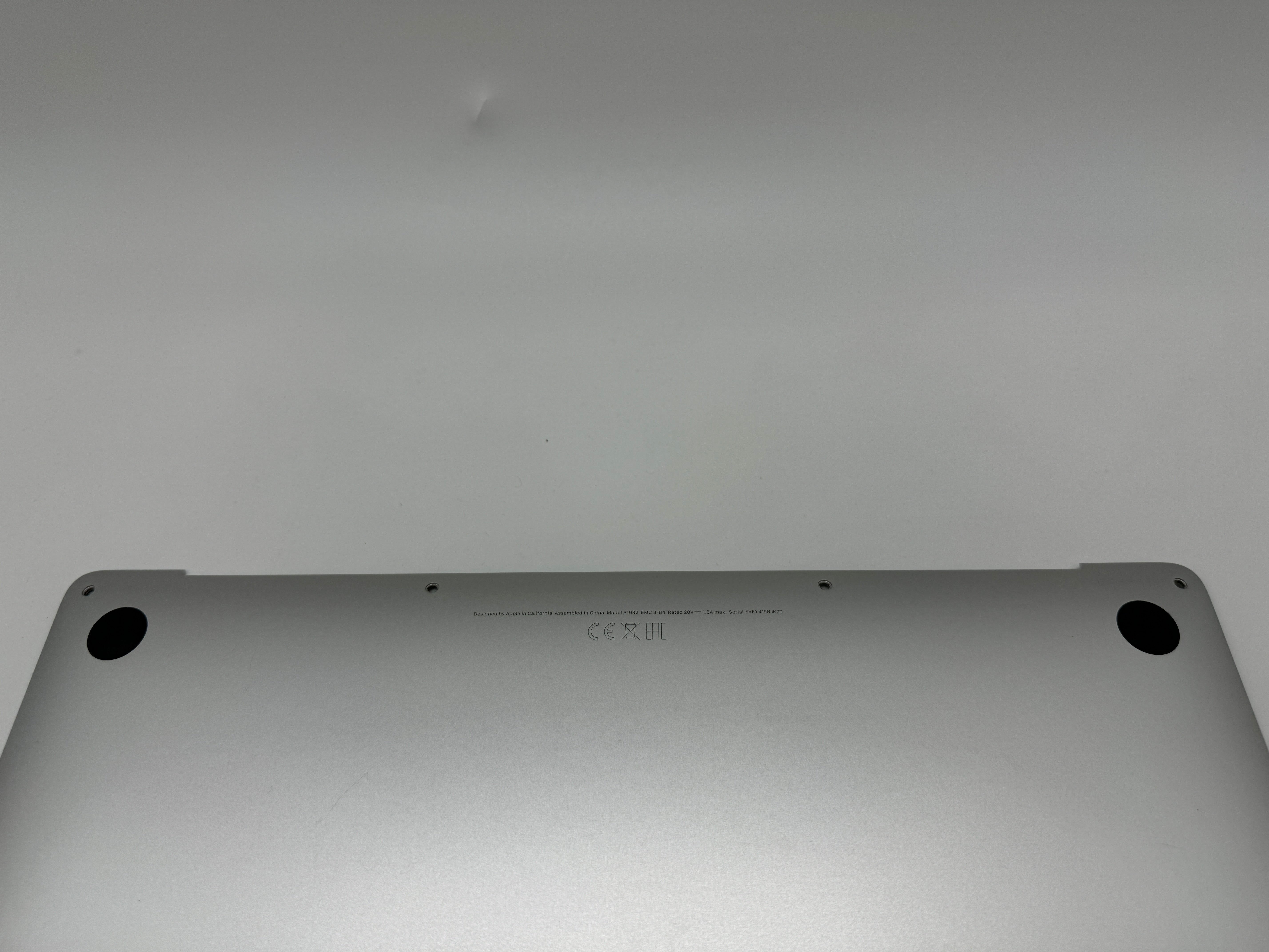 Macbook Air 13" A1932 2018 2019  Spacegrau Grau Silber Bodenplatte Bottom Case