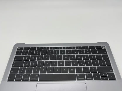 Macbook Air 13" 2018 2019 A1932 Topcase QWERTZ Trackpad Tastatur Grau #T467