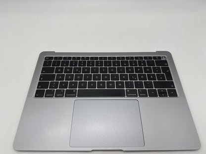 Macbook Air 13" 2018 2019 A1932 Topcase QWERTZ Trackpad Tastatur Grau #T468