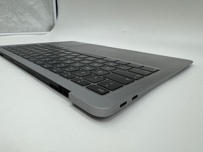 Macbook Air 13" 2018 2019 A1932 Topcase QWERTZ Trackpad Tastatur Grau #T468