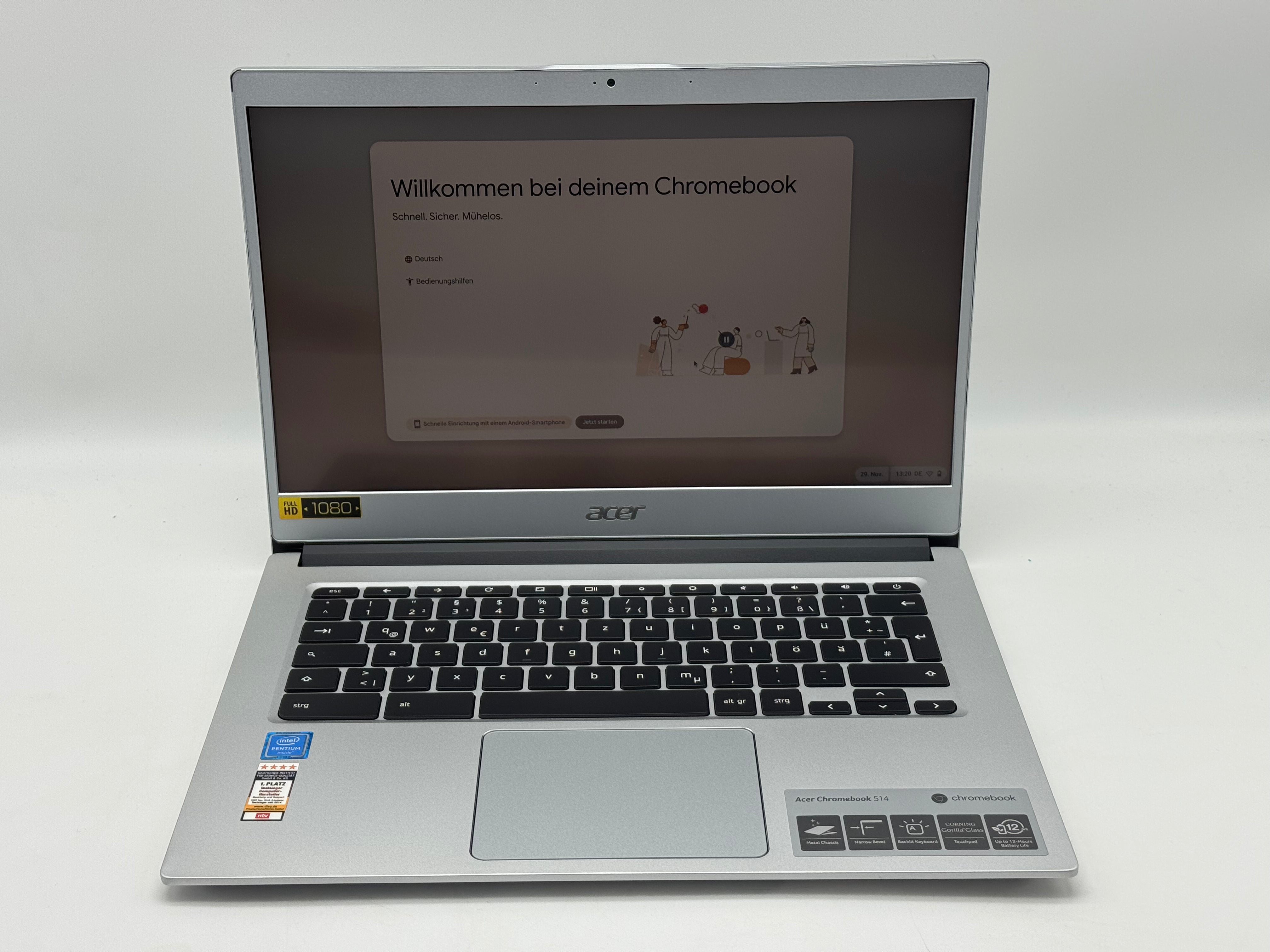 Acer Chromebook 514 Laptop - Intel® Pentium®-N420 - 8GB - 64GB eMMC - Intel® HD Graphics 505