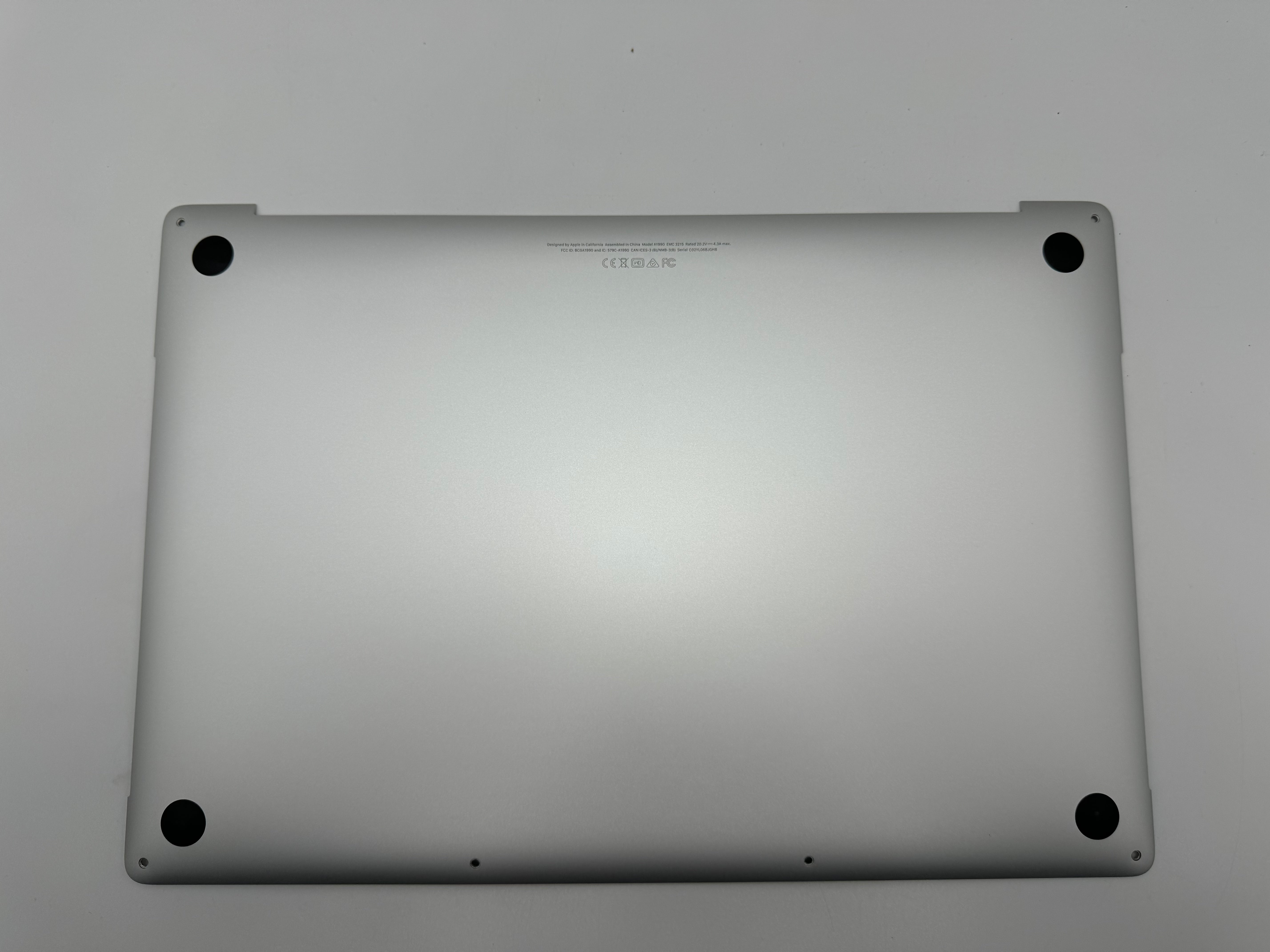 MacBook Pro 16" 2019 A2141 Bodenplatte Boden Silber Grau Bottom case