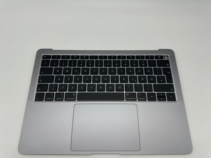 Macbook Air 13" 2018 2019 A1932 Topcase QWERTZ Trackpad Tastatur Grau #T678