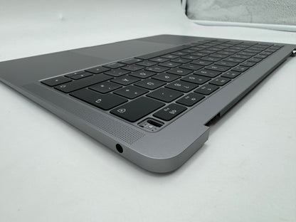 Macbook Air 13" 2018 2019 A1932 Topcase QWERTZ Trackpad Tastatur Grau #T678