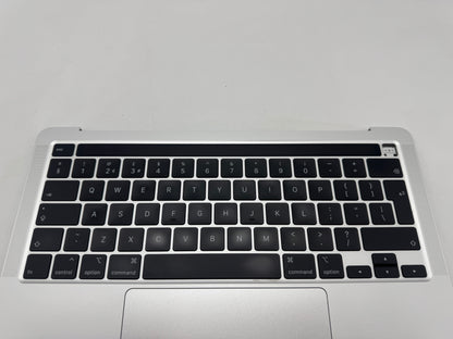 Macbook Pro 13" A2251 2020 Topcase QWERTY UK Akku Tastatur Silber #T768
