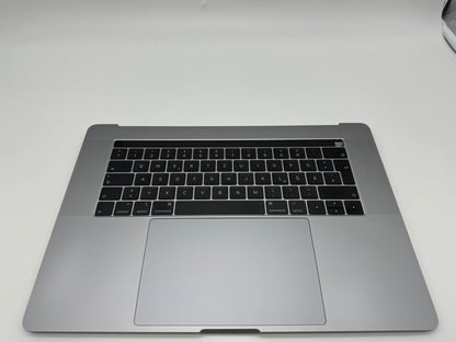 Macbook Pro 15" 2018 2019 A1990 QWERTZ Topcase Trackpad Tastatur Grau #T487