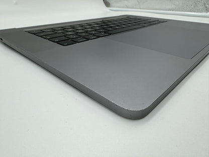 Macbook Pro 15" 2018 2019 A1990 QWERTZ Topcase Trackpad Tastatur Grau #T487