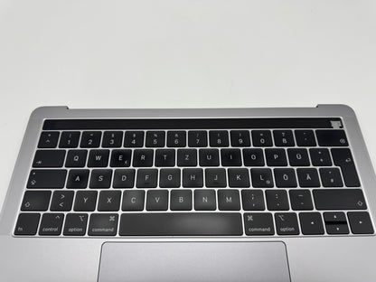 Macbook Pro 13" A1989 2018 2019 Topcase Tastatur QWERTZ Trackpad Spacegrau #T967