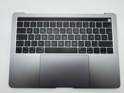 Macbook Pro 13" A1989 2018 2019 Topcase Tastatur QWERTZ Trackpad Spacegrau #T968