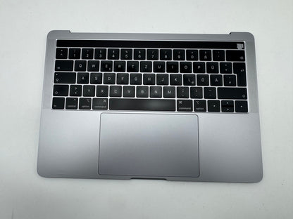 Macbook Pro 13" A1989 2018 2019 Topcase Tastatur QWERTZ Trackpad Spacegrau #T969