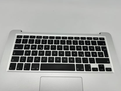 MacBook Air 13" A1466 2013 - 2017 Topcase QWERTZ Tastatur Akku Silber #T445