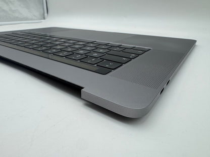 Macbook Pro 15" 2018 2019 A1990 QWERTZ Topcase Trackpad Tastatur Grau #T976