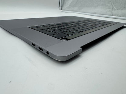 Macbook Pro 15" 2018 2019 A1990 QWERTZ Topcase Trackpad Tastatur Grau #T978