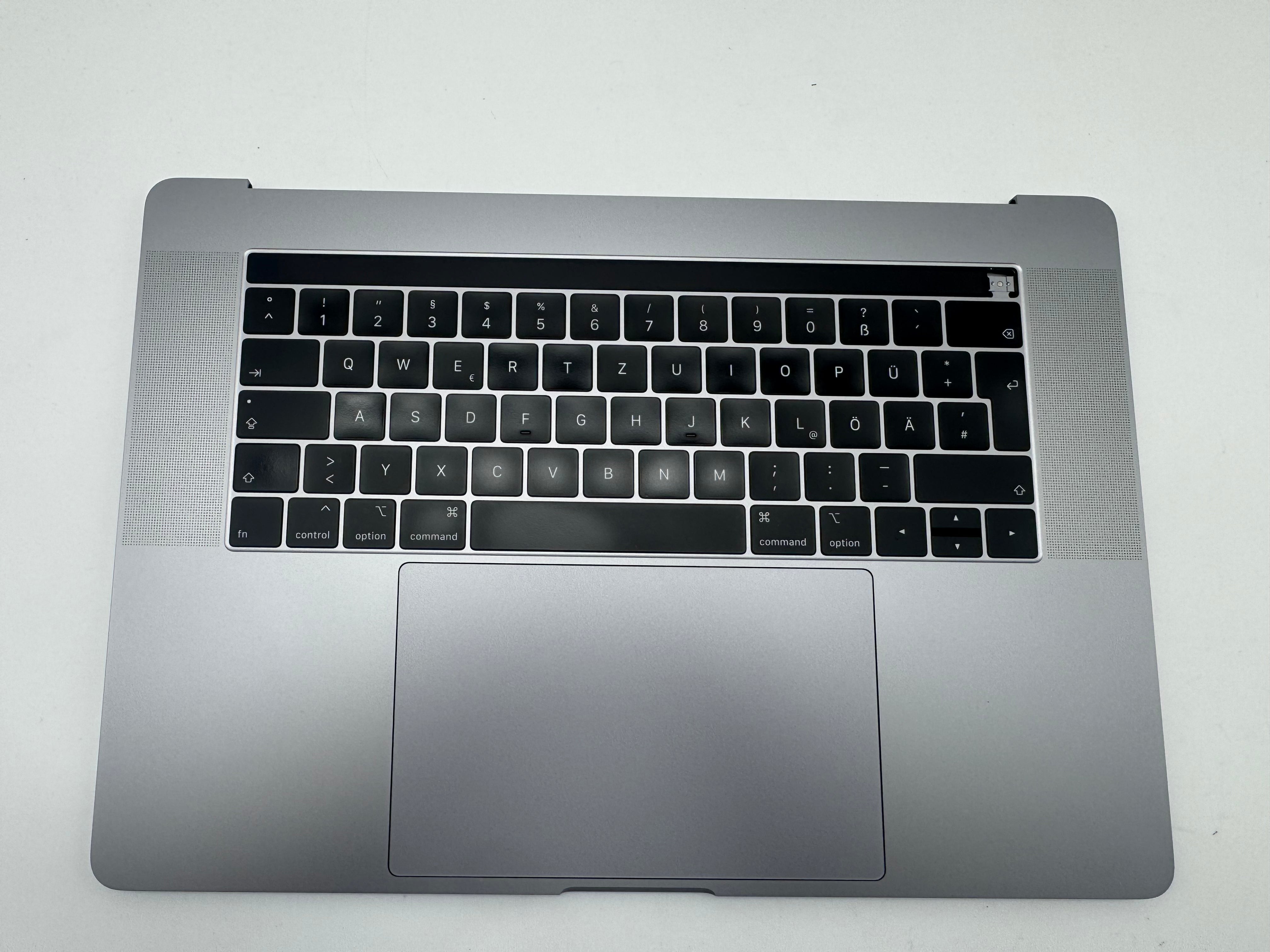 Macbook Pro 15" 2018 2019 A1990 QWERTZ Topcase Trackpad Tastatur Grau #T980