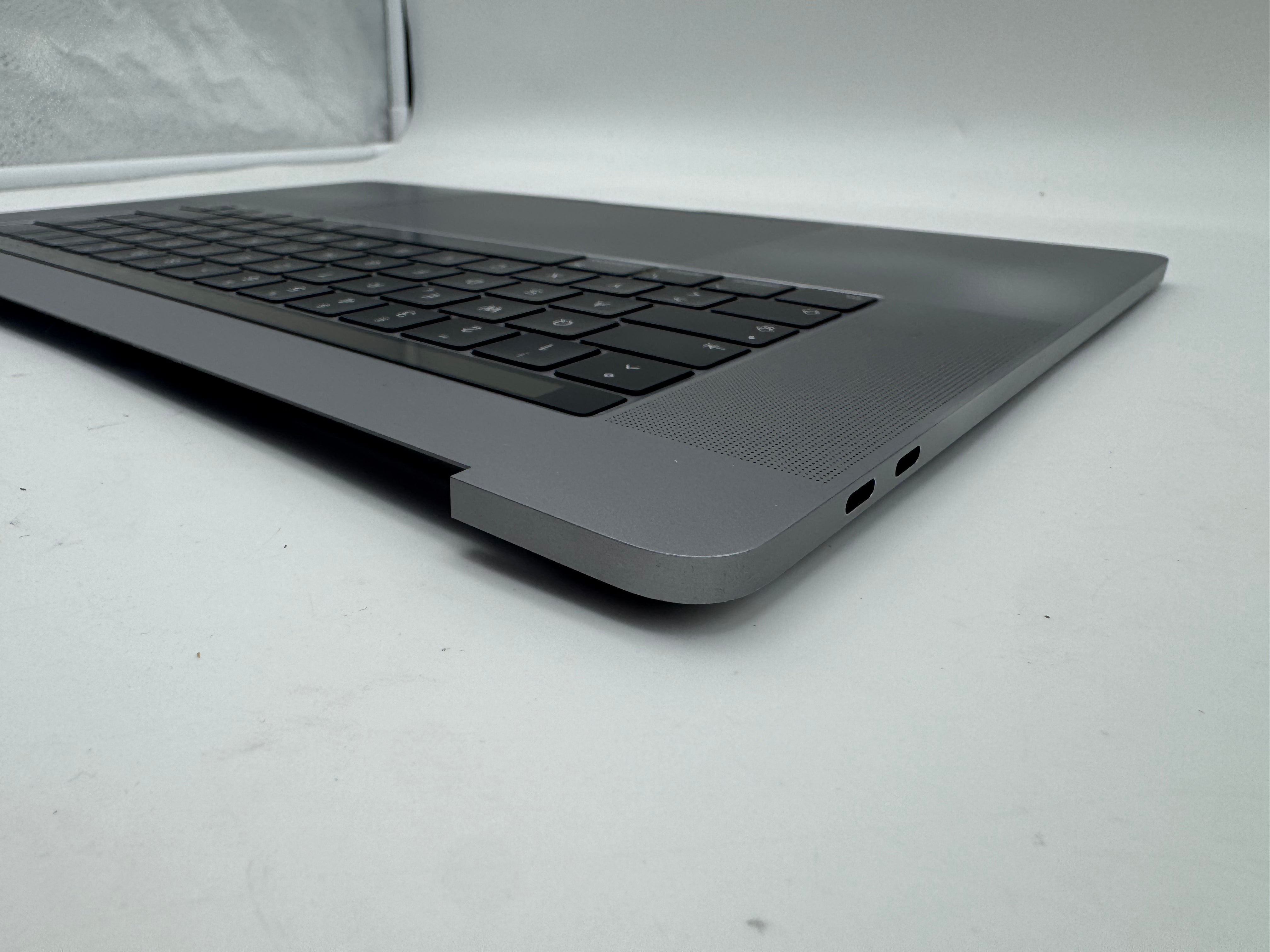 Macbook Pro 15" 2018 2019 A1990 QWERTZ Topcase Trackpad Tastatur Grau #T981